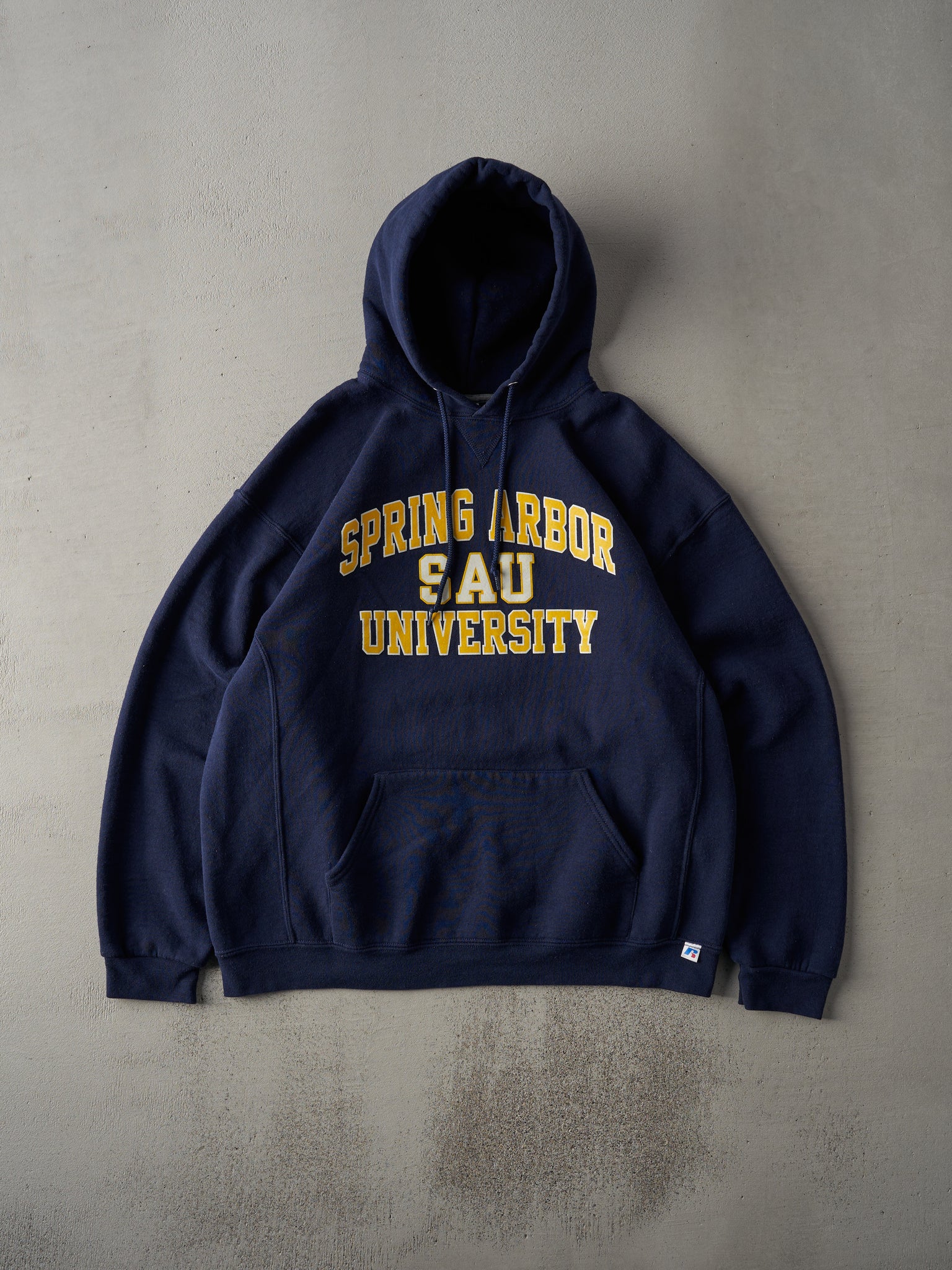 Vintage Y2K Navy Blue Russell Athletics SAU Hoodie (L)