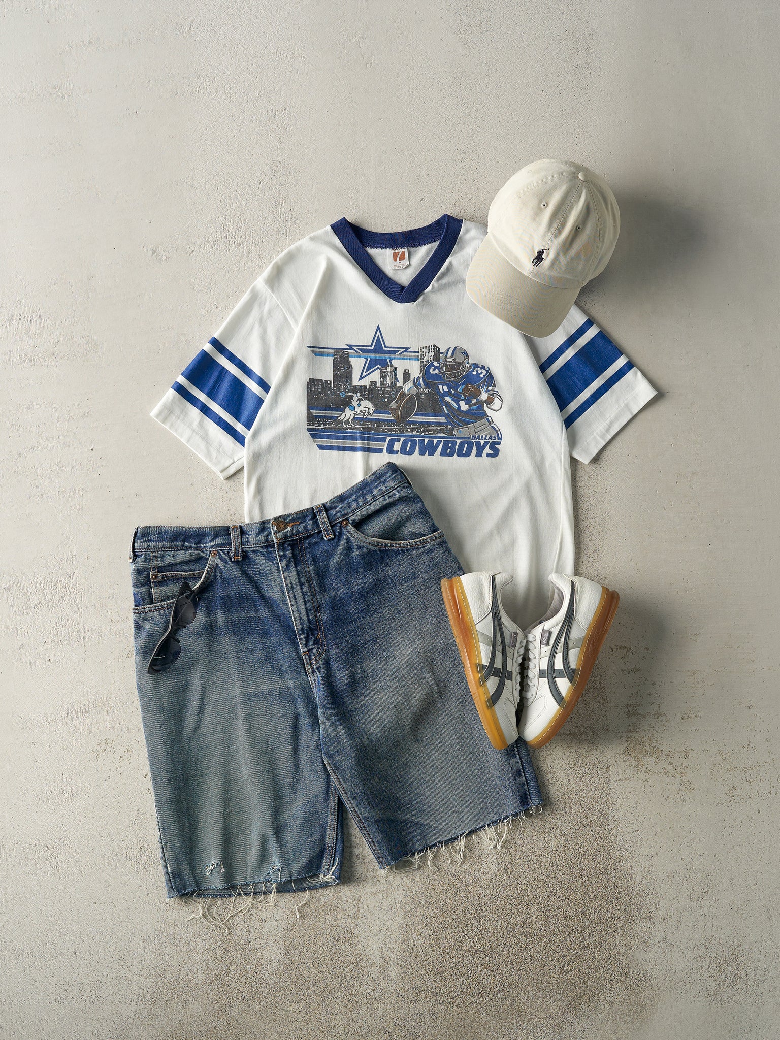 Vintage 80s White Dallas Cowboys Jersey Tee (S)