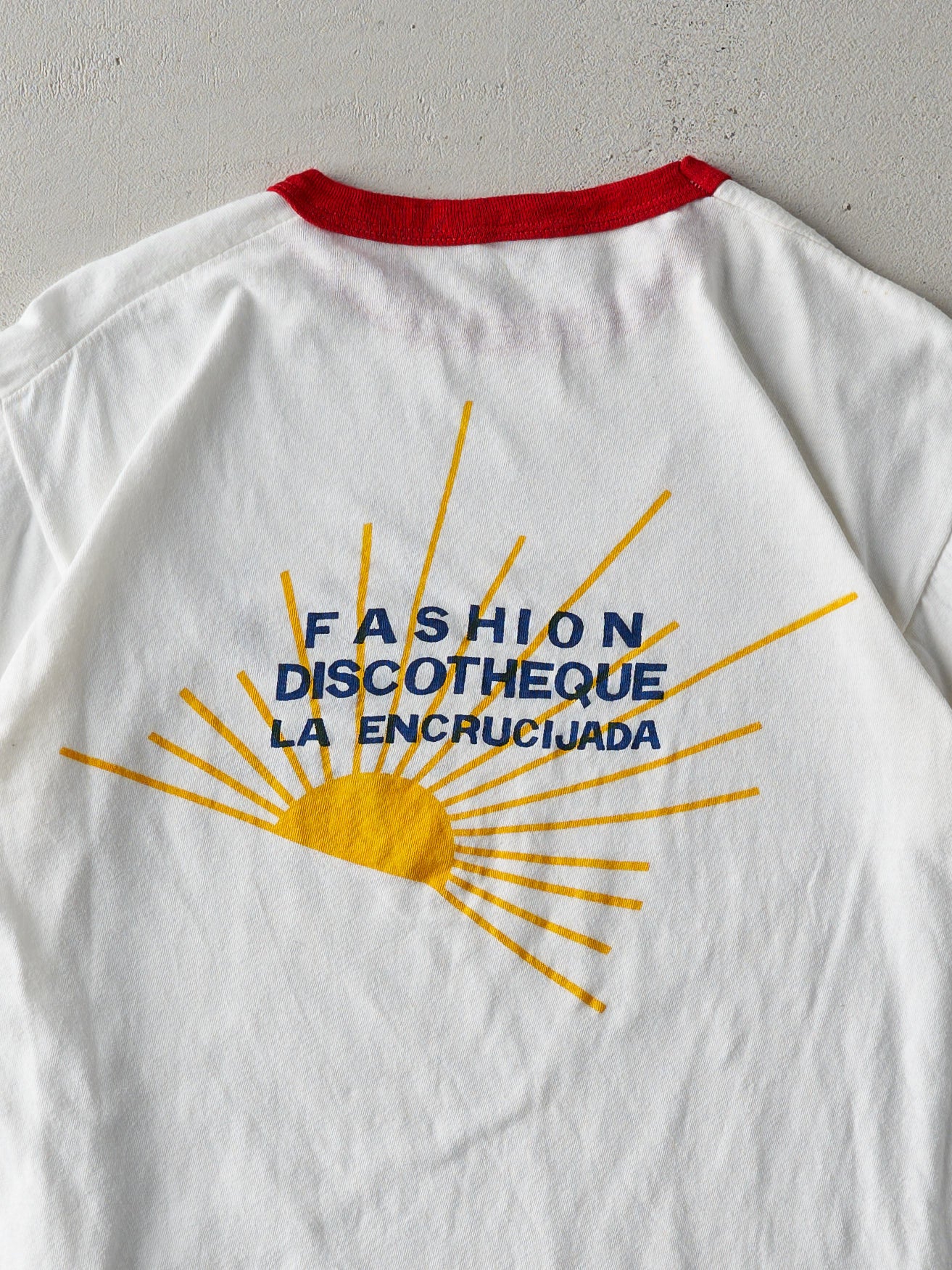 Vintage 80s White and Red Hotel Parque Ringer Tee (S)