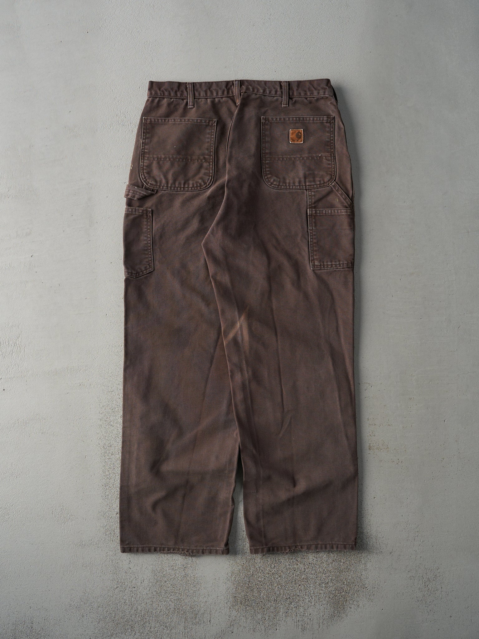 Vintage Y2K Chocolate Brown Dungaree Fit Carhartt Carpenter Pants(34x30.5)