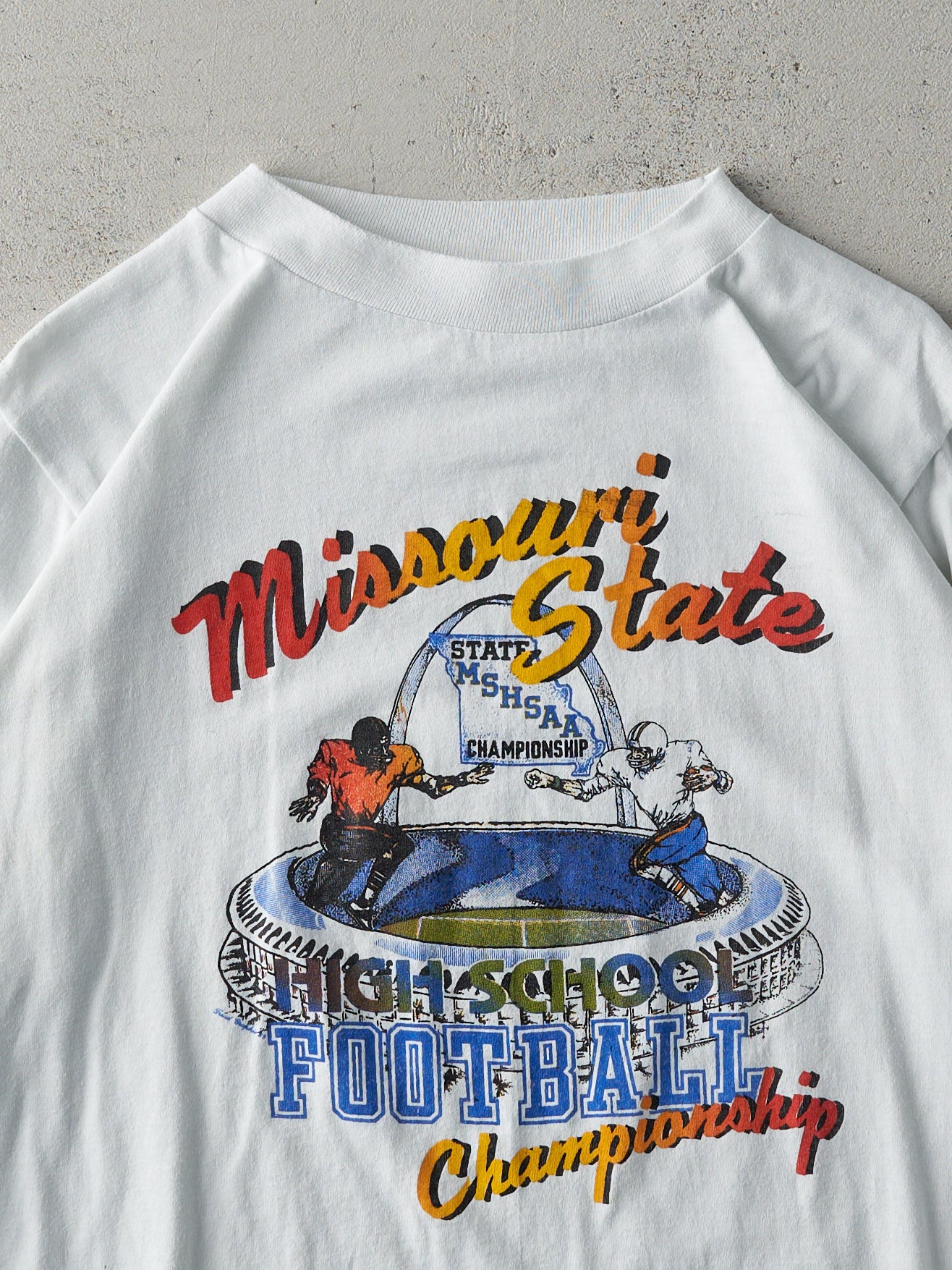 Vintage 85' White Missouri State Football Championship (M)