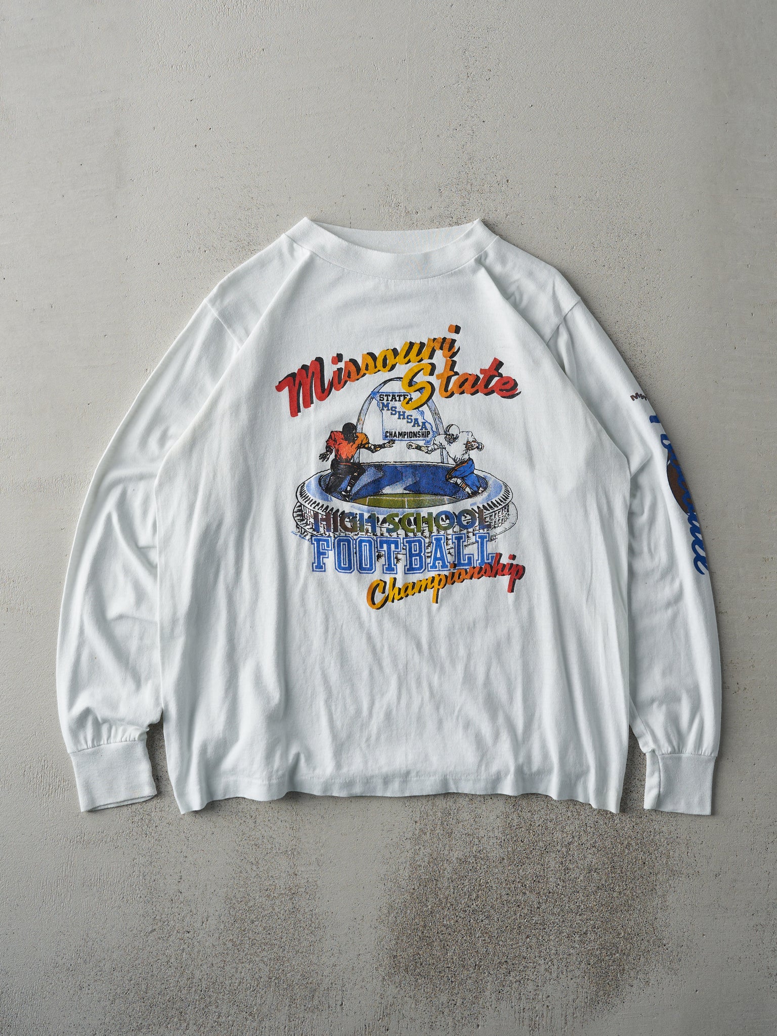 Vintage 85' White Missouri State Football Championship (M)