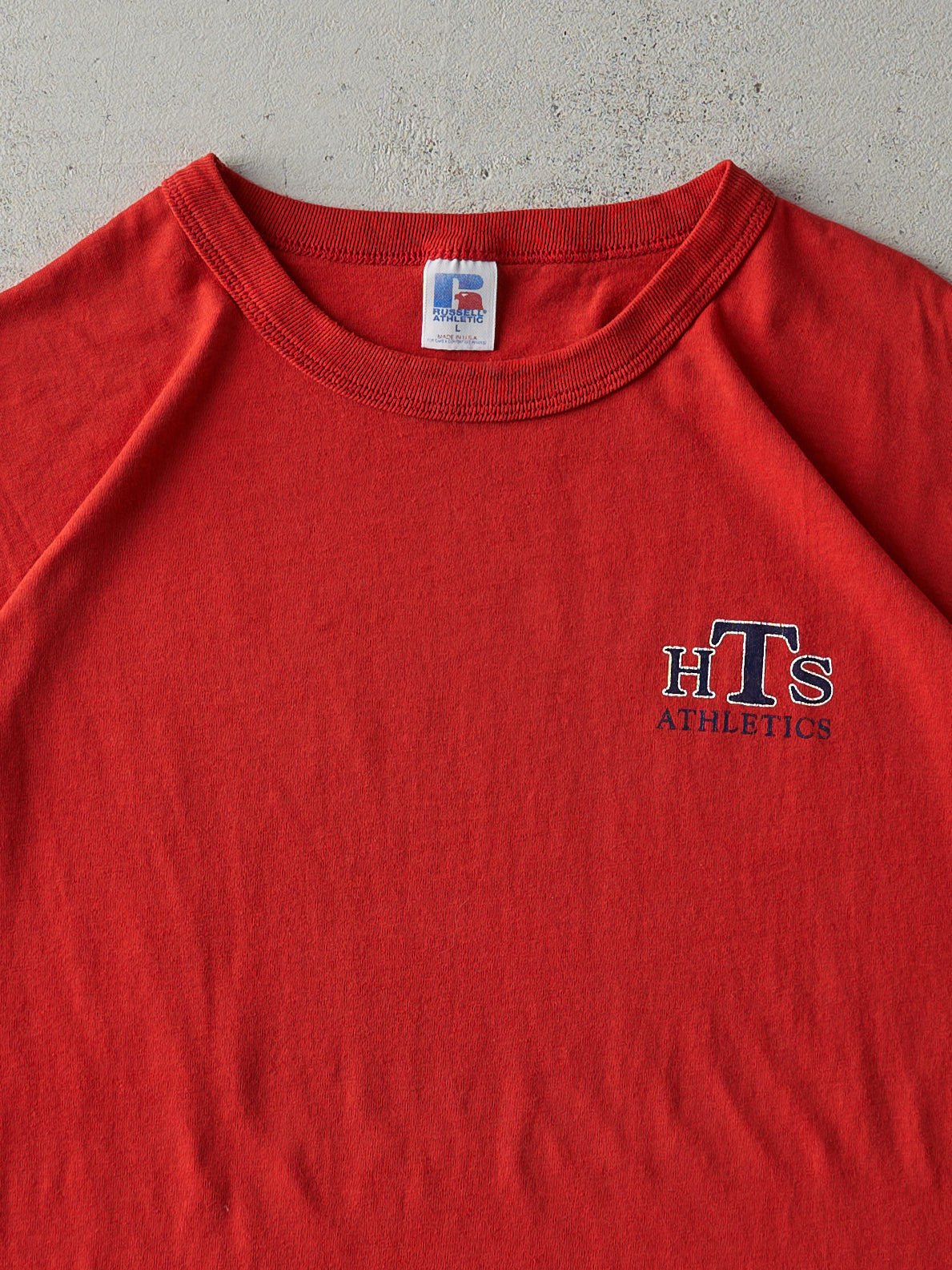 Vintage 90s Red HTS Athletics Tee (M)