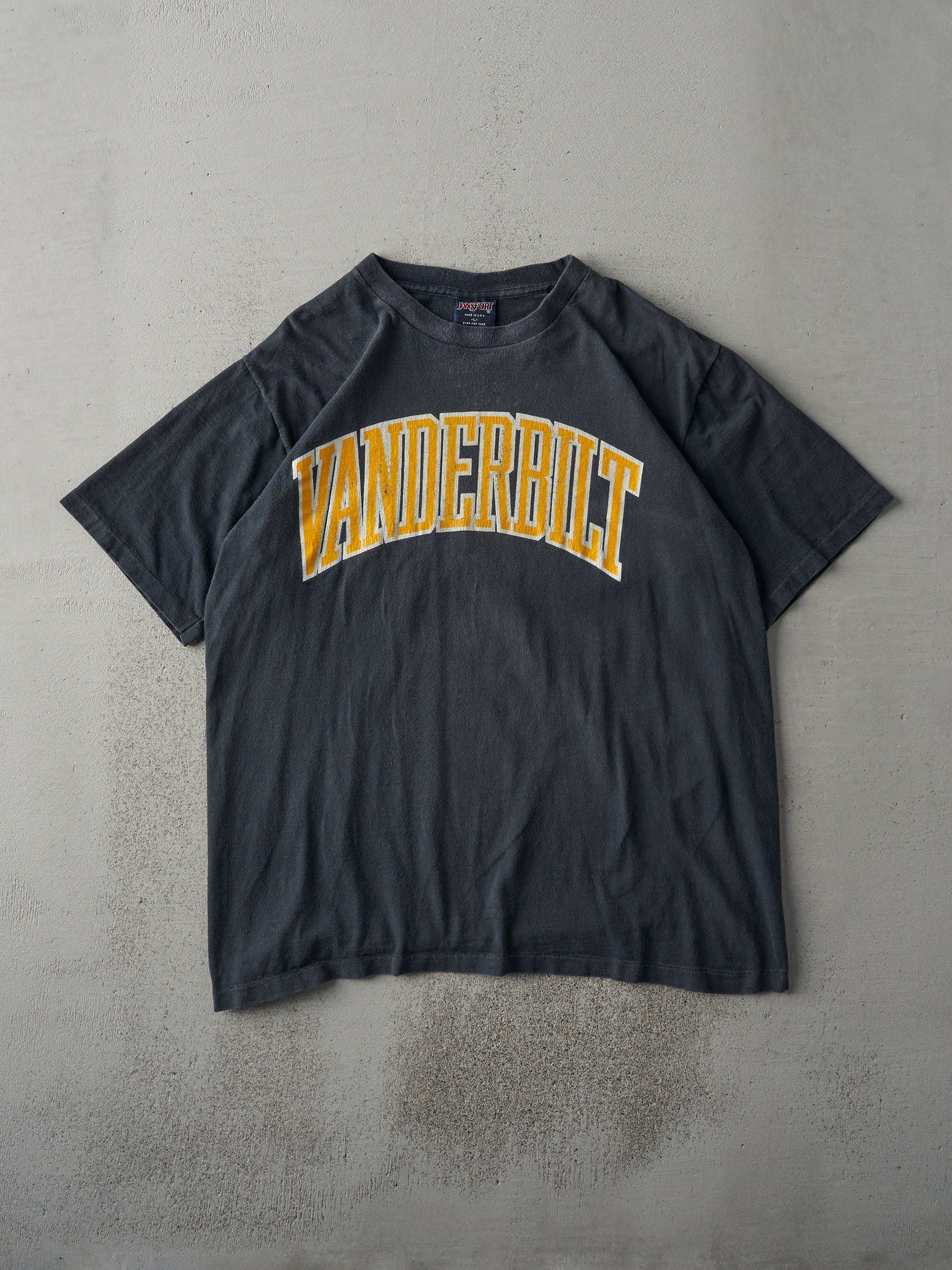 Vintage 90s Faded Black Vanderbilt University Single Stitch Tee (M)