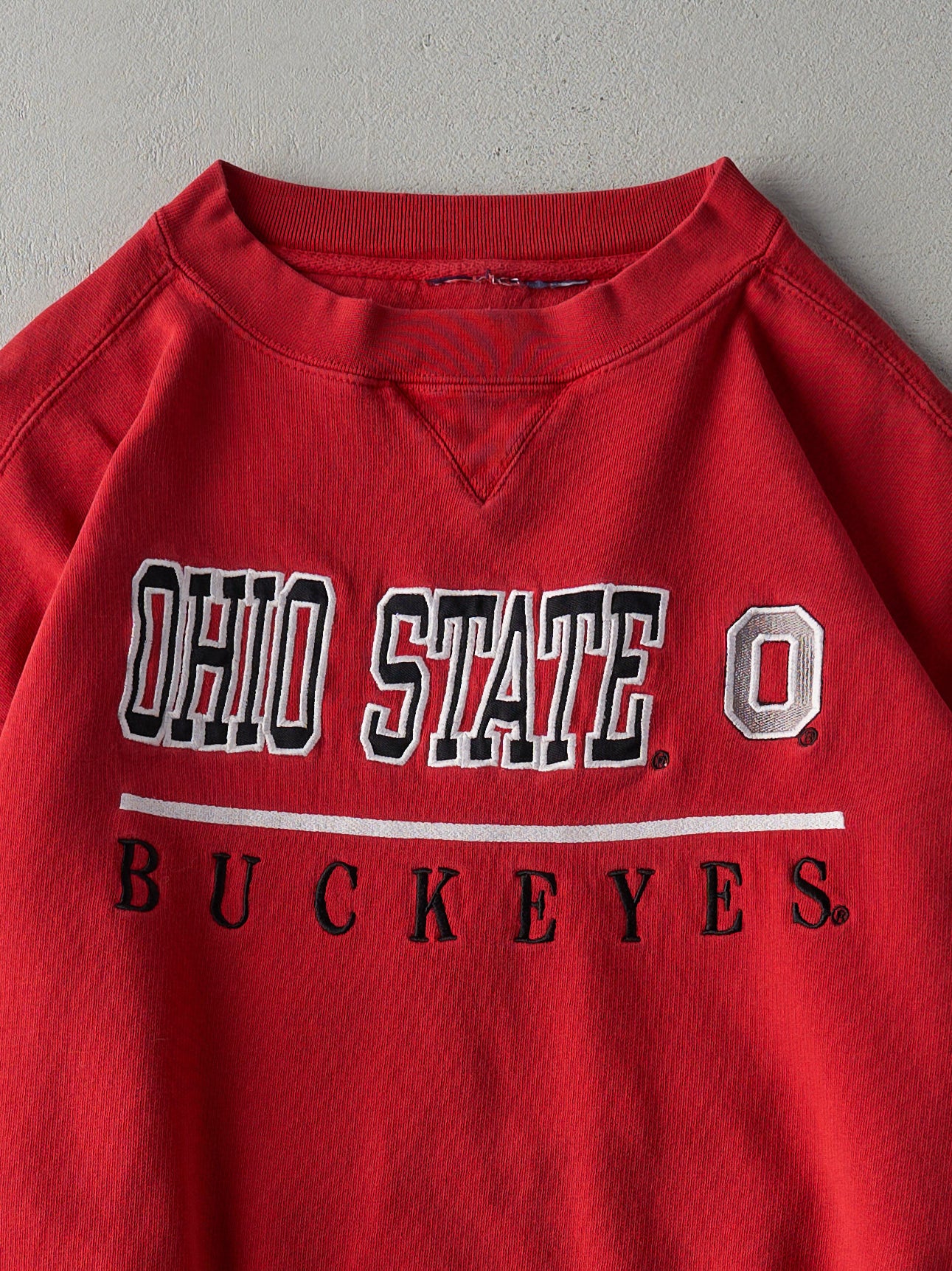 Vintage 90s Red Ohio State Buckeyes Boxy Crewneck (L)