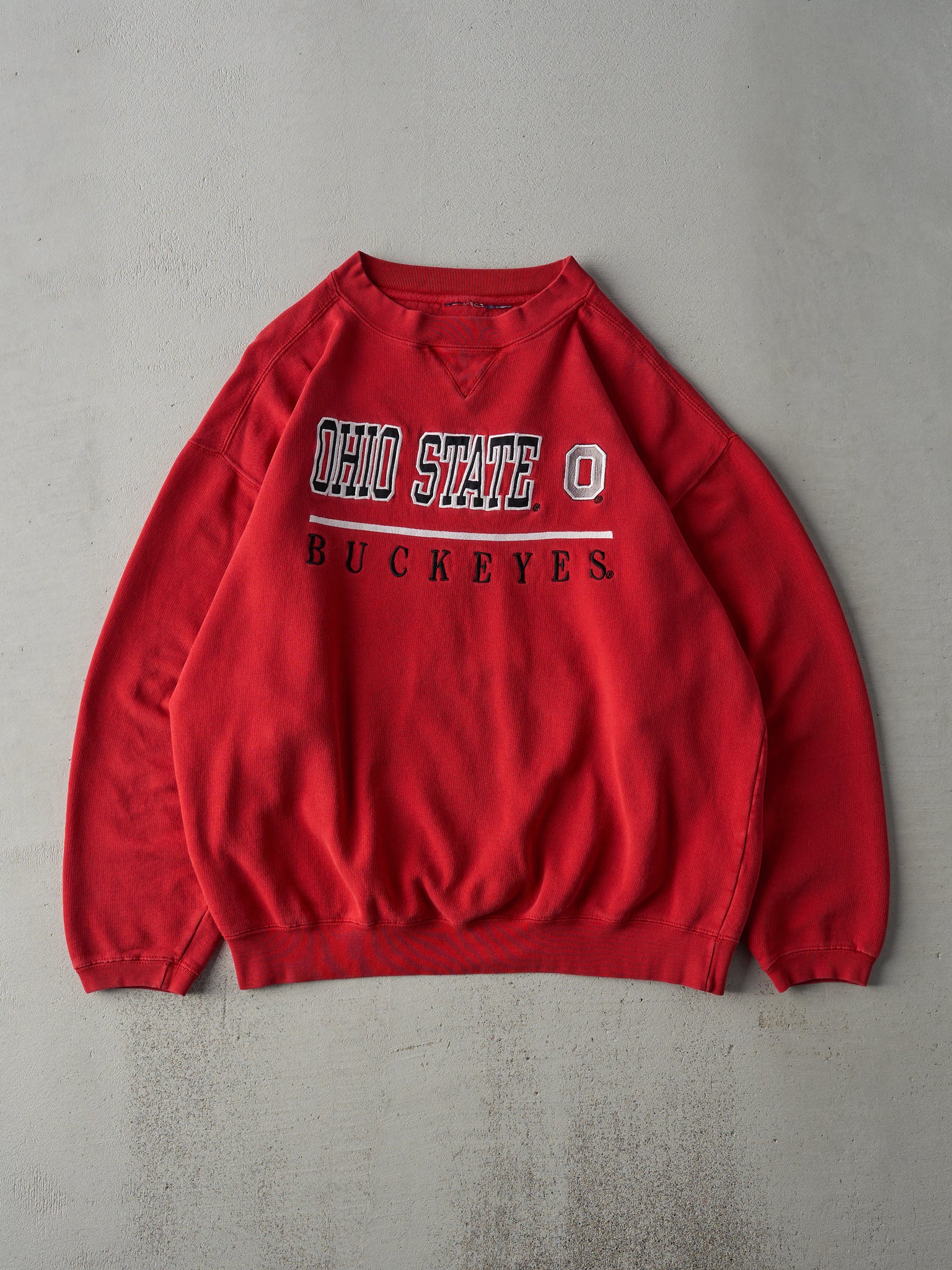 Vintage 90s Red Ohio State Buckeyes Boxy Crewneck (L)