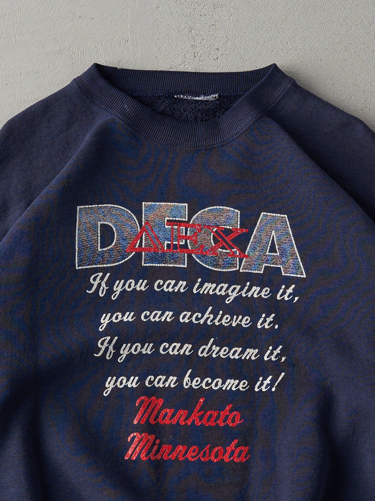 Vintage 90s Navy Blue DECA Minnesota Crewneck (L)