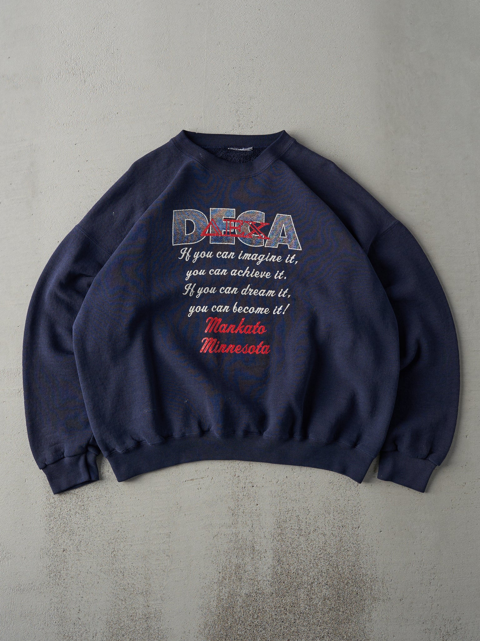 Vintage 90s Navy Blue DECA Minnesota Crewneck (L)