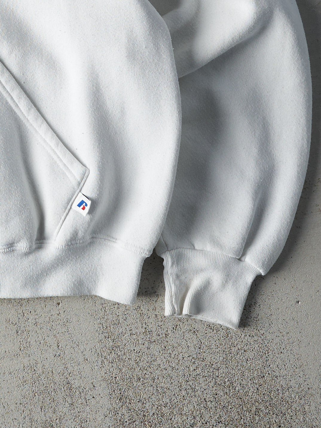 Vintage 90s White Carleton University Boxy Hoodie (M)