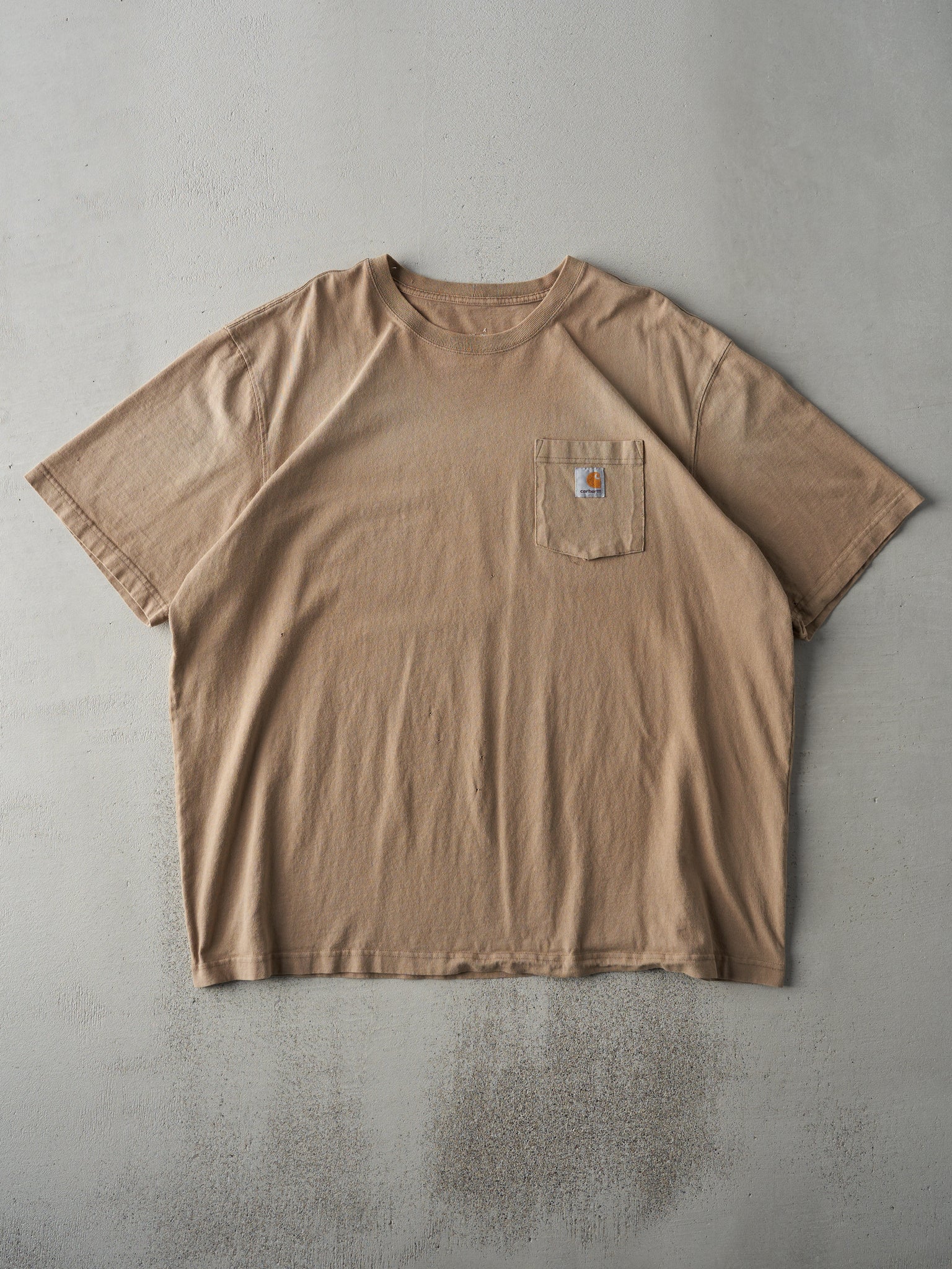 Vintage Y2K Beige Carhartt Blank Pocket Tee (XXL)