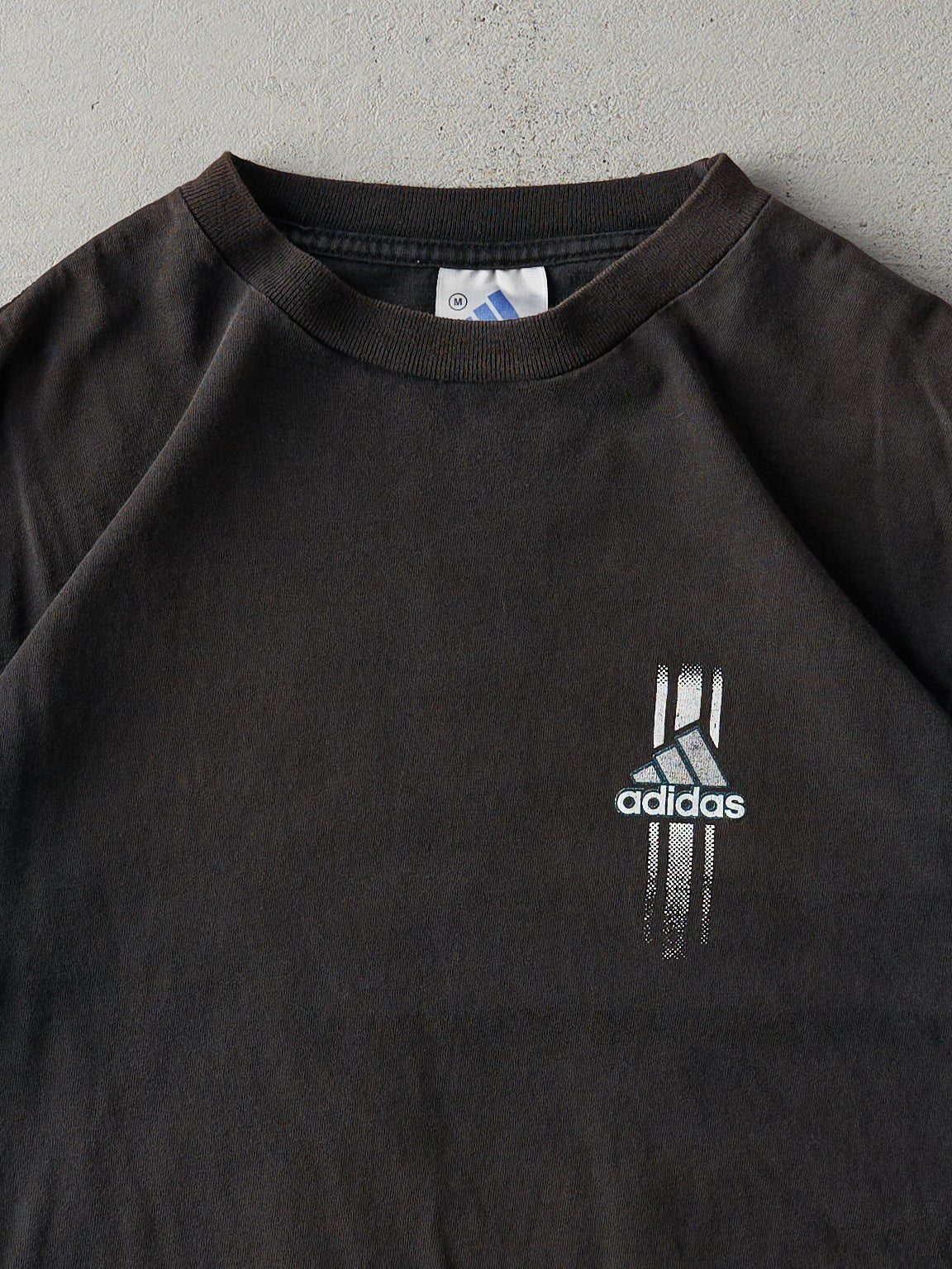 Vintage Y2K Black Adidas Logo Tee (M)