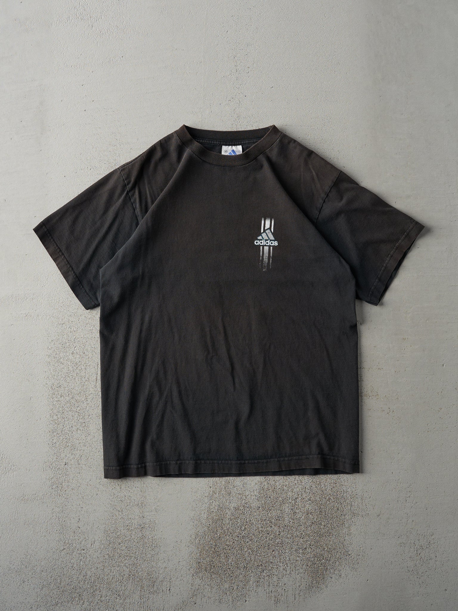 Vintage Y2K Black Adidas Logo Tee (M)