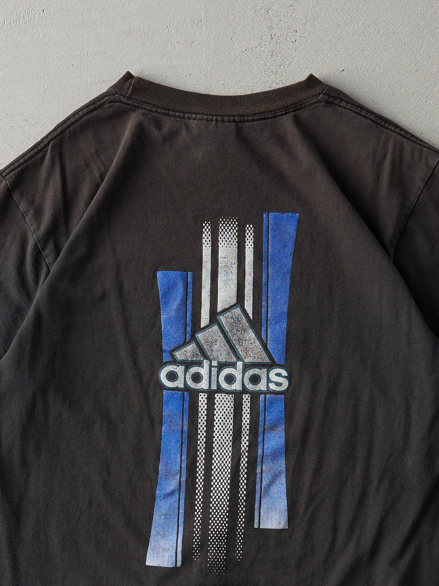 Vintage Y2K Black Adidas Logo Tee (M)