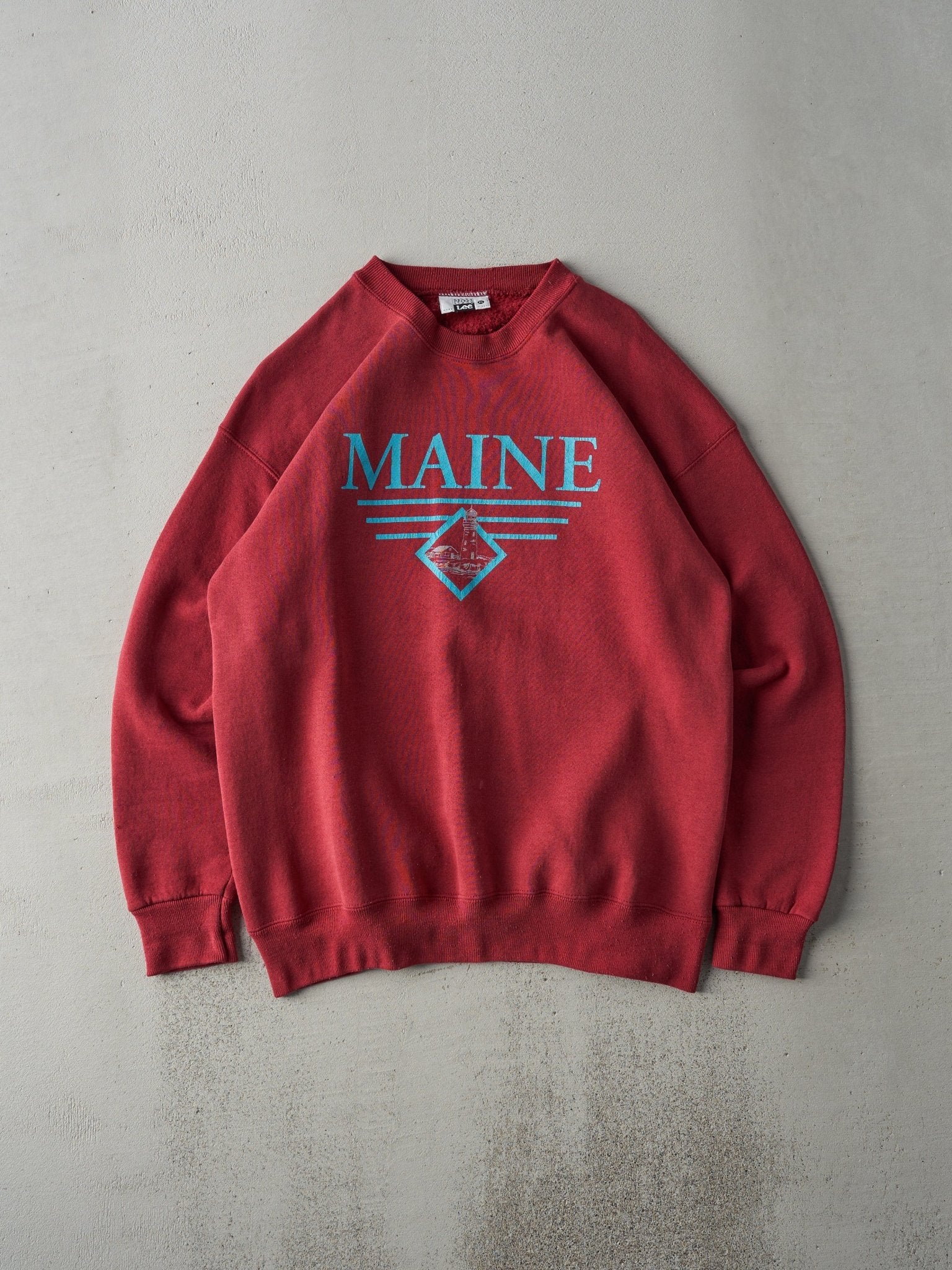 Vintage 90s Burgundy Maine Crewneck (M)