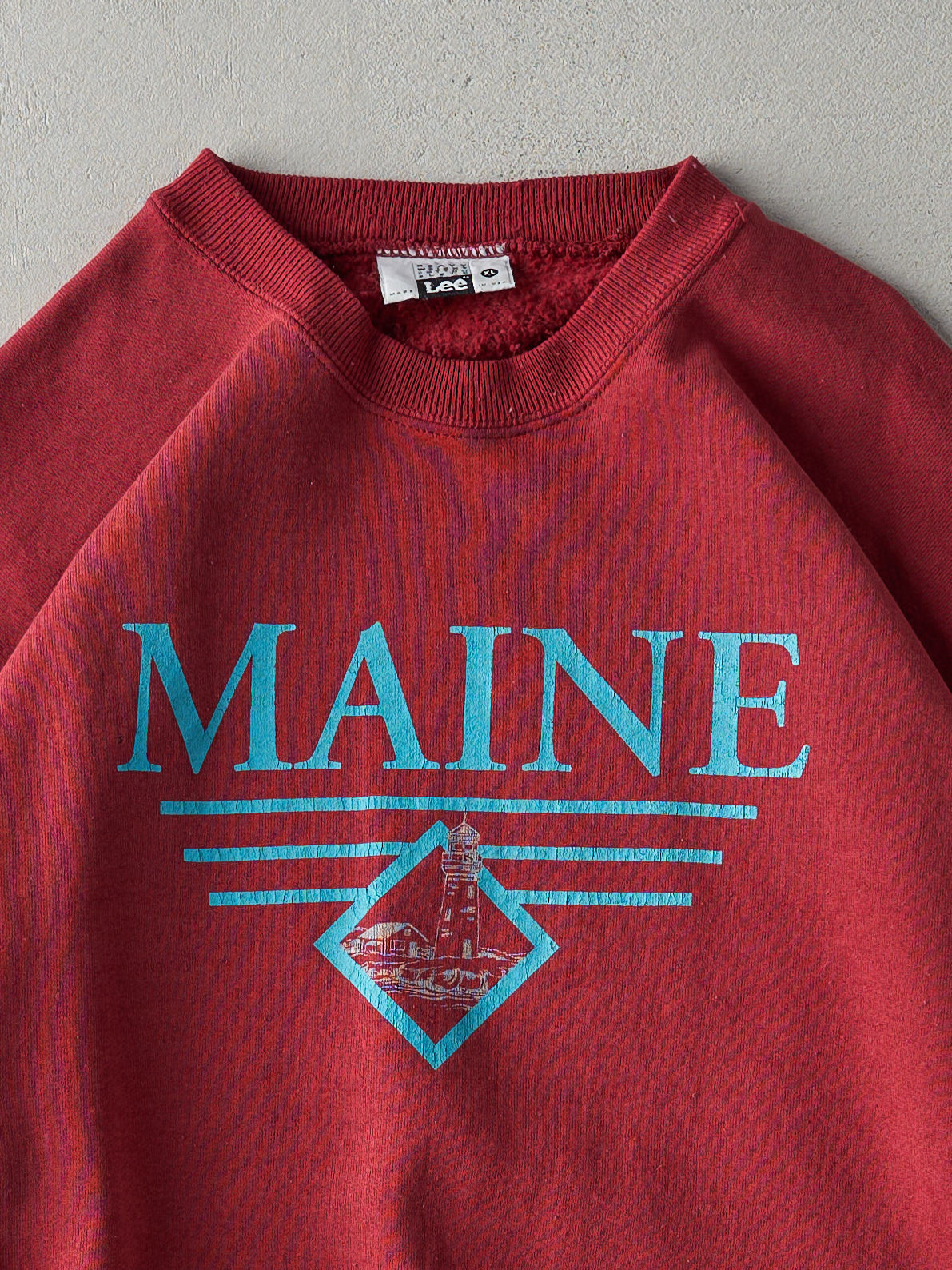 Vintage 90s Burgundy Maine Crewneck (M)