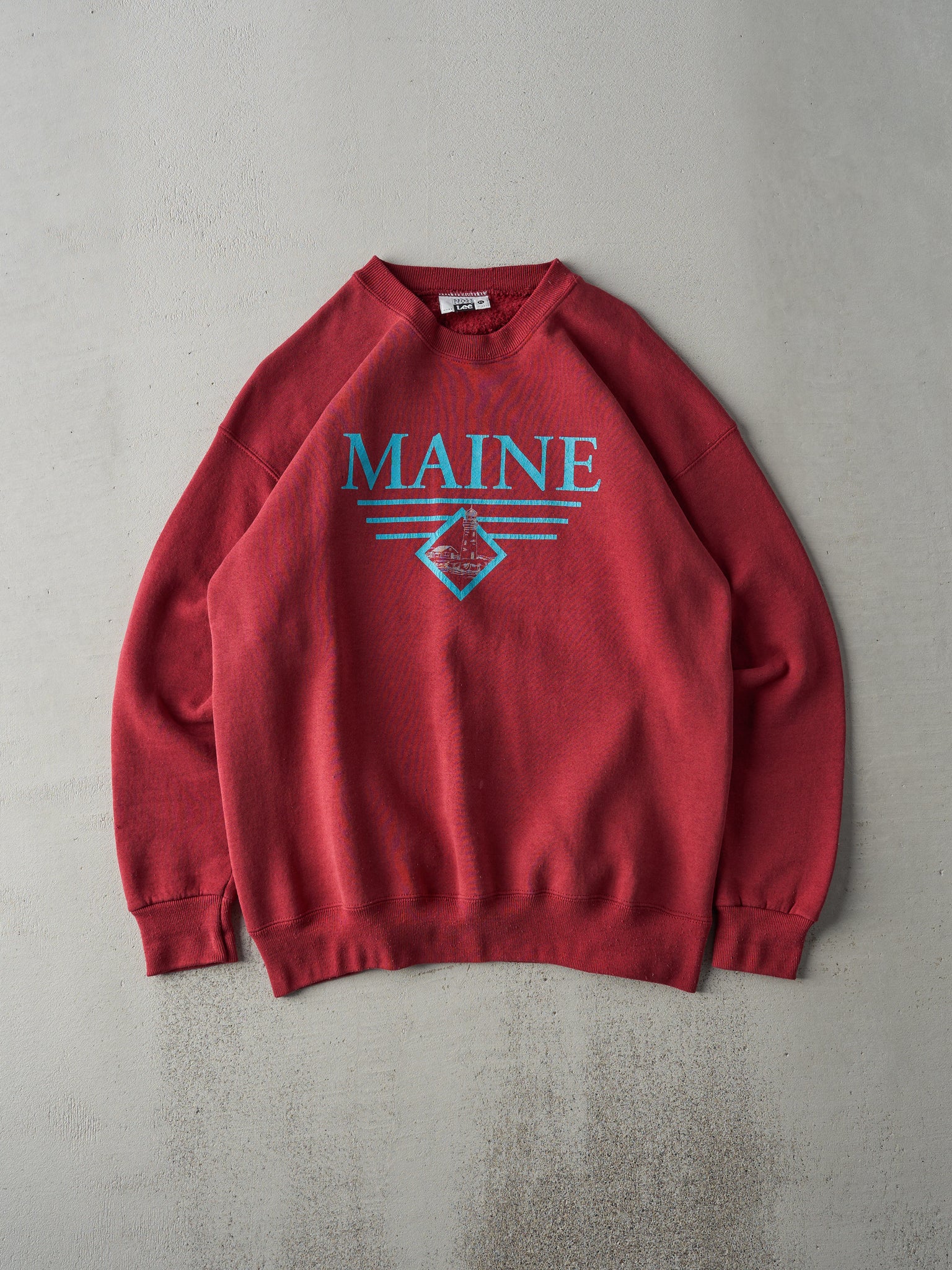 Vintage 90s Burgundy Maine Crewneck (M)