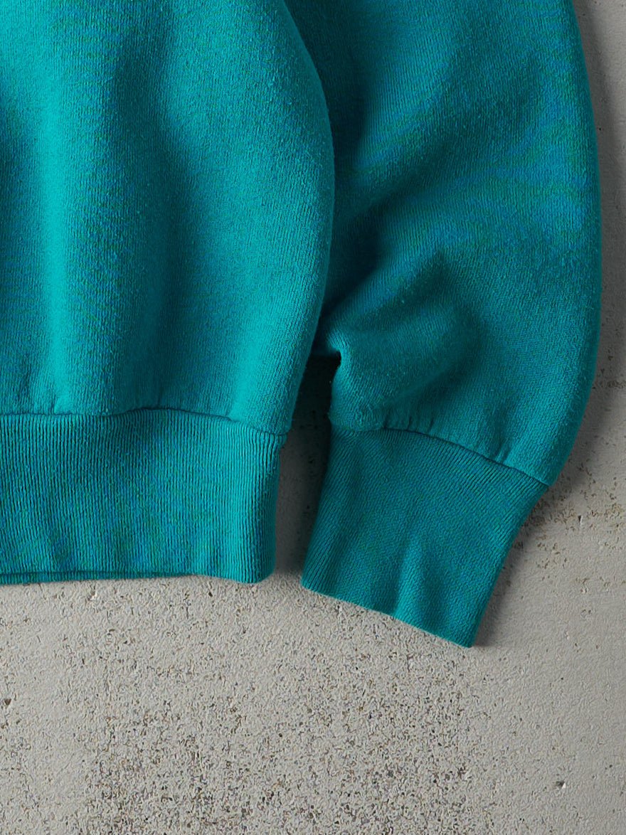 Vintage 90s Teal Blue Spitz Crewneck (S/M)