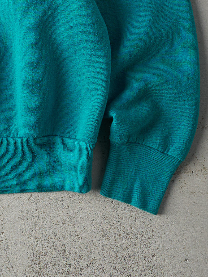 Vintage 90s Teal Blue Spitz Crewneck (S/M)