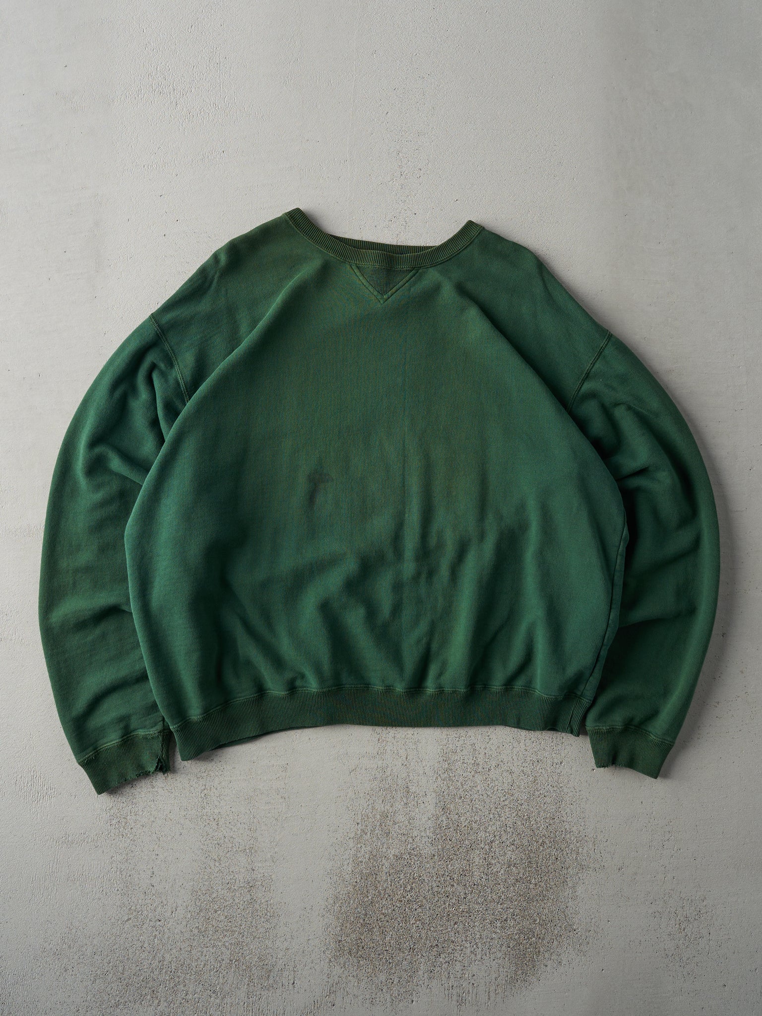 Vintage 90s Forest Green Blank Crewneck (XL)