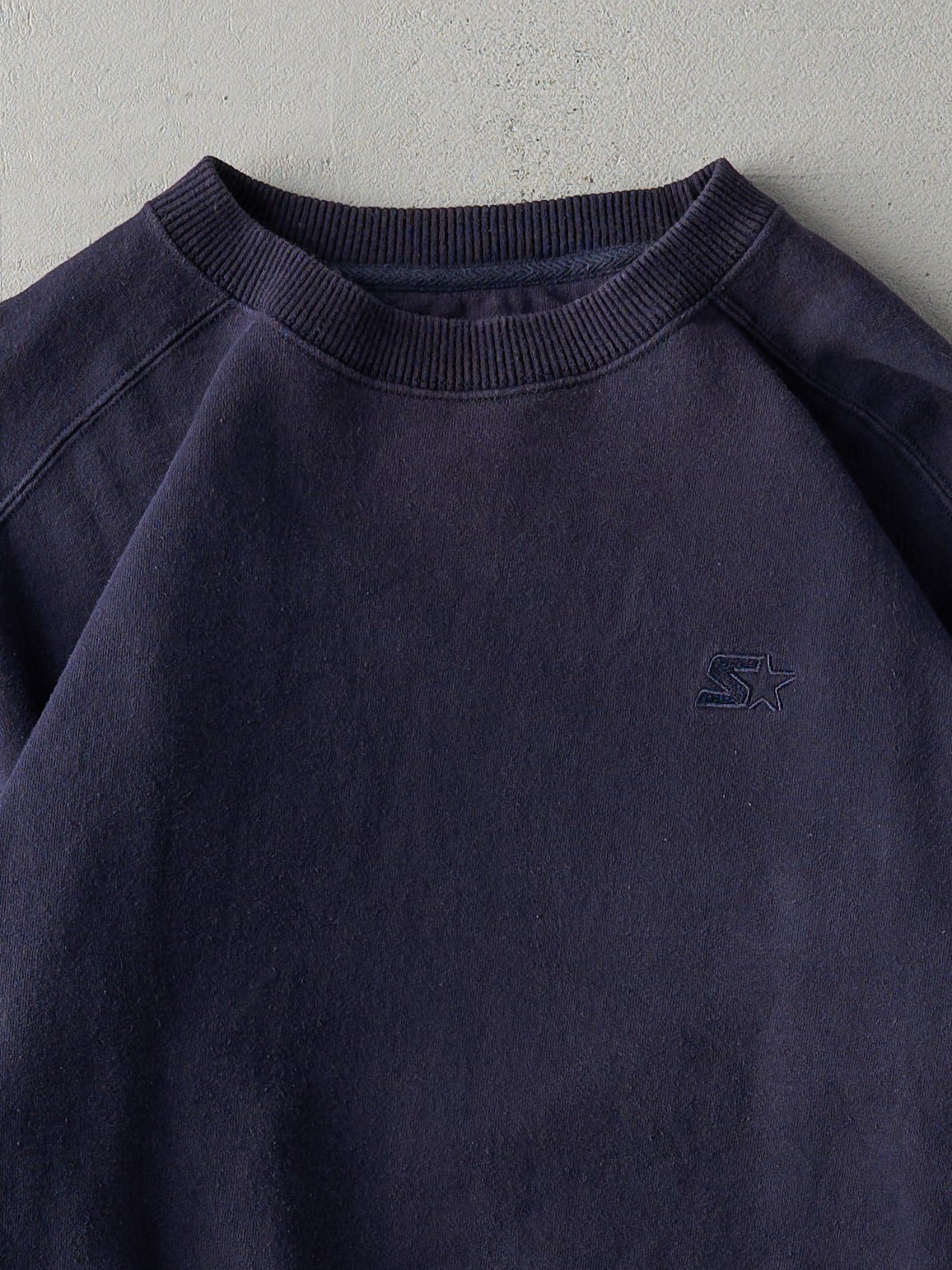 Vintage 90s Navy Blue Starter Embroidered Blank Crewneck (L)