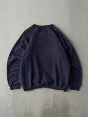 Vintage 90s Navy Blue Starter Embroidered Blank Crewneck (L)