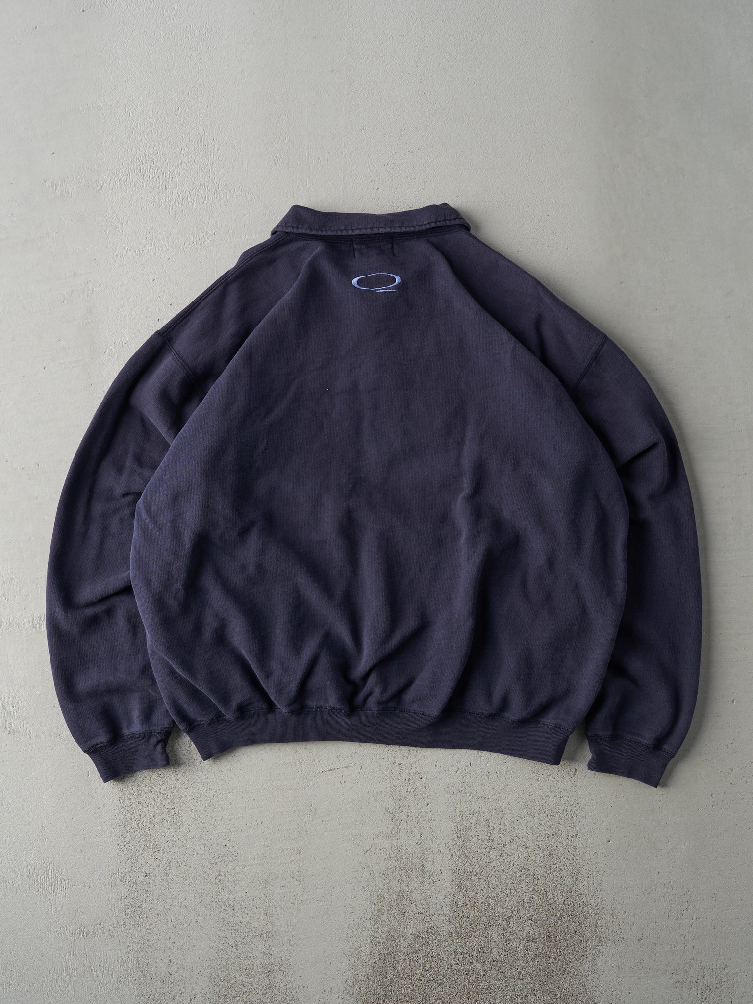 Vintage 90s Navy Roots Athletics Quarter Zip Crewneck (L)