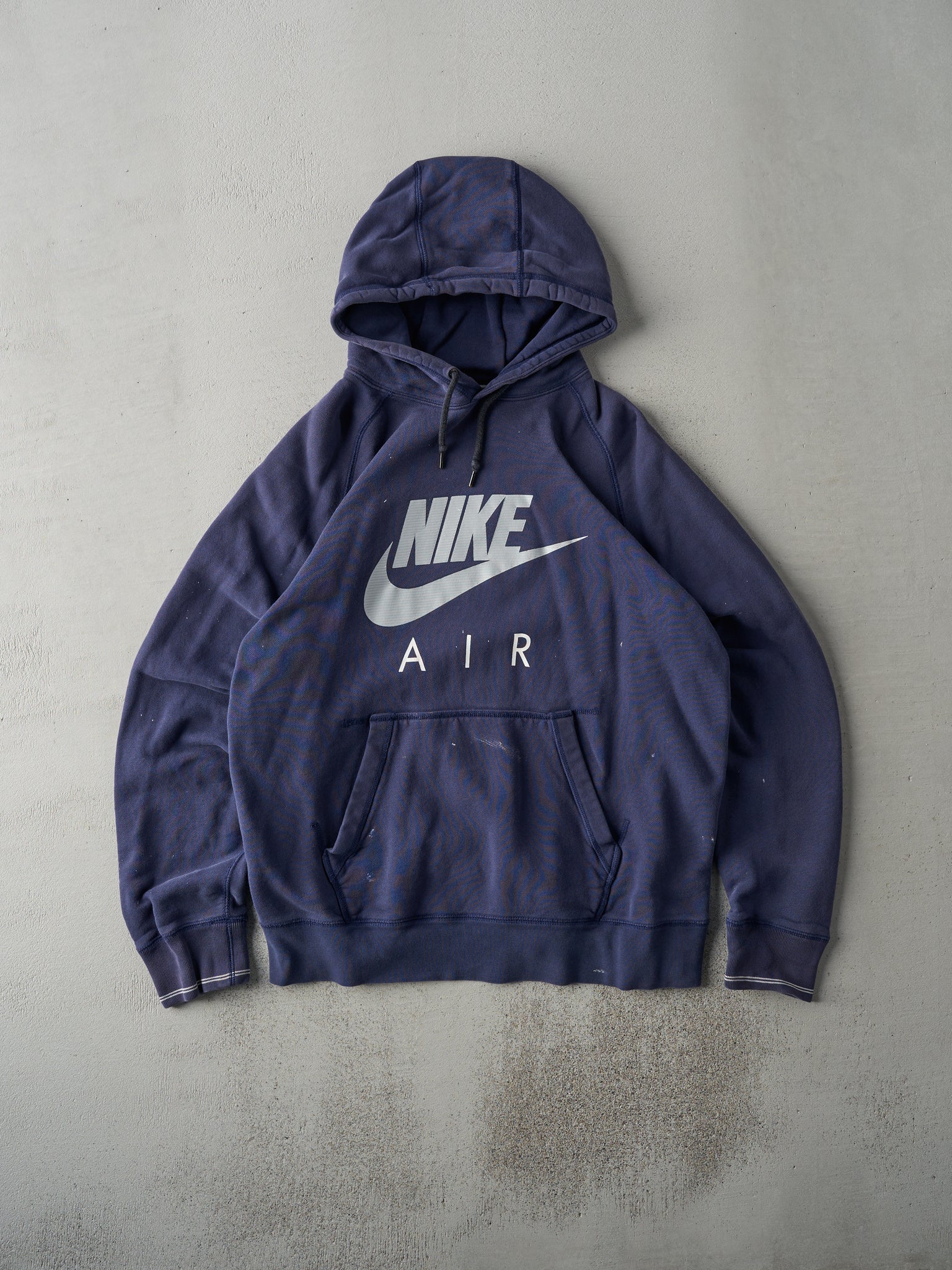 Vintage Y2K Navy Nike Air Logo Hoodie (L)