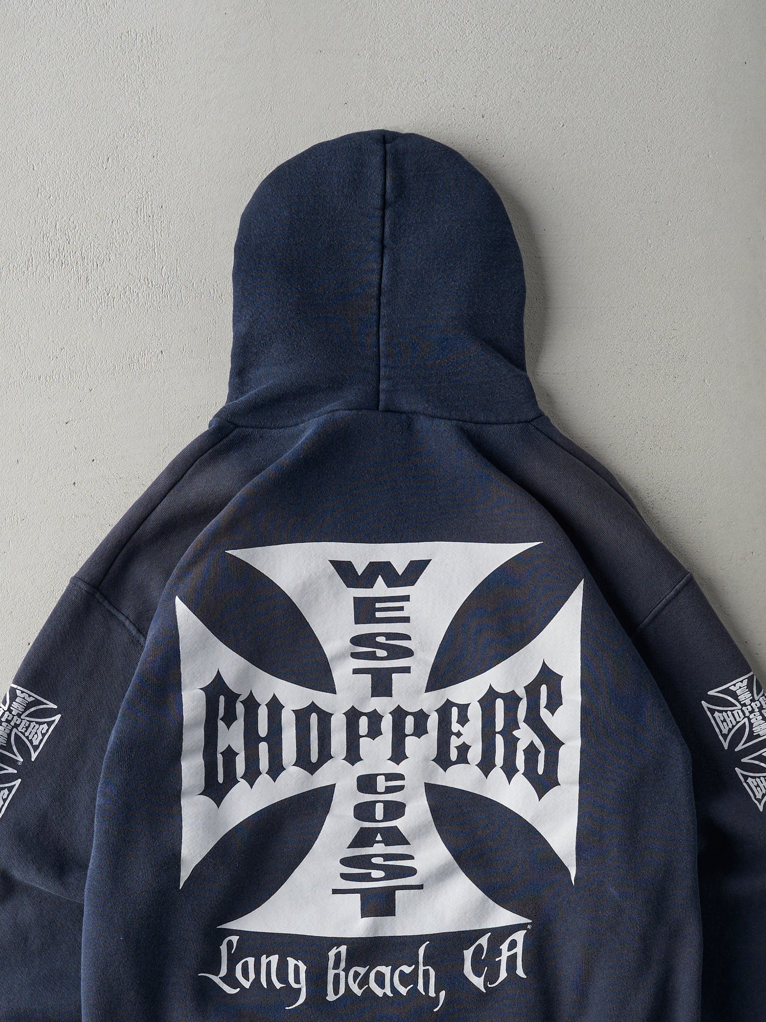 Vintage 90s Navy West Coast Choppers Hoodie (M)