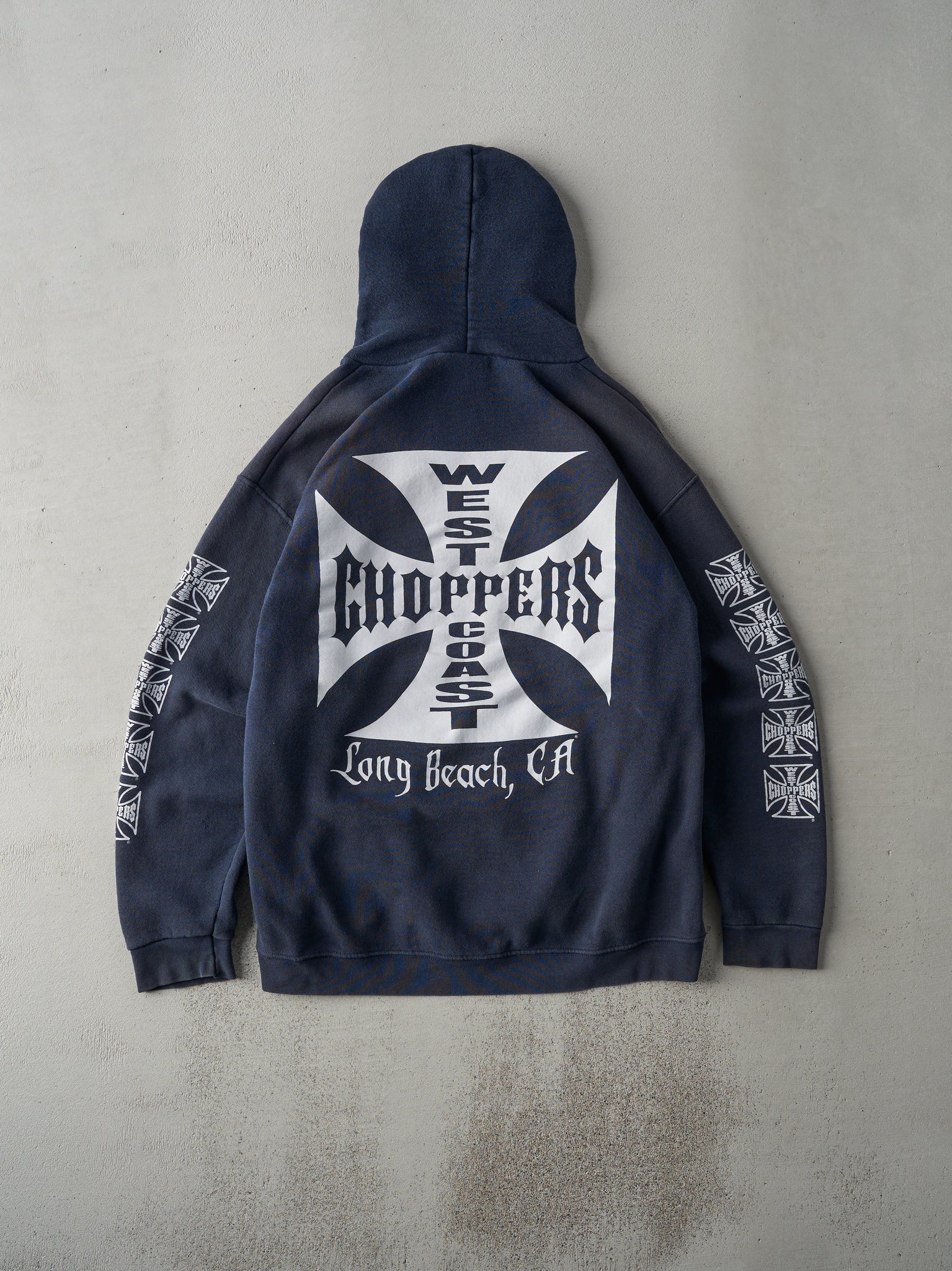 Vintage 90s Navy West Coast Choppers Hoodie (M)