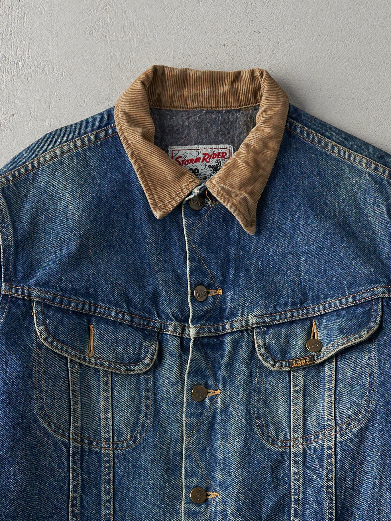Vintage 70s Mid Wash Lee Storm Rider Blanket Lined Denim Jacket (M)