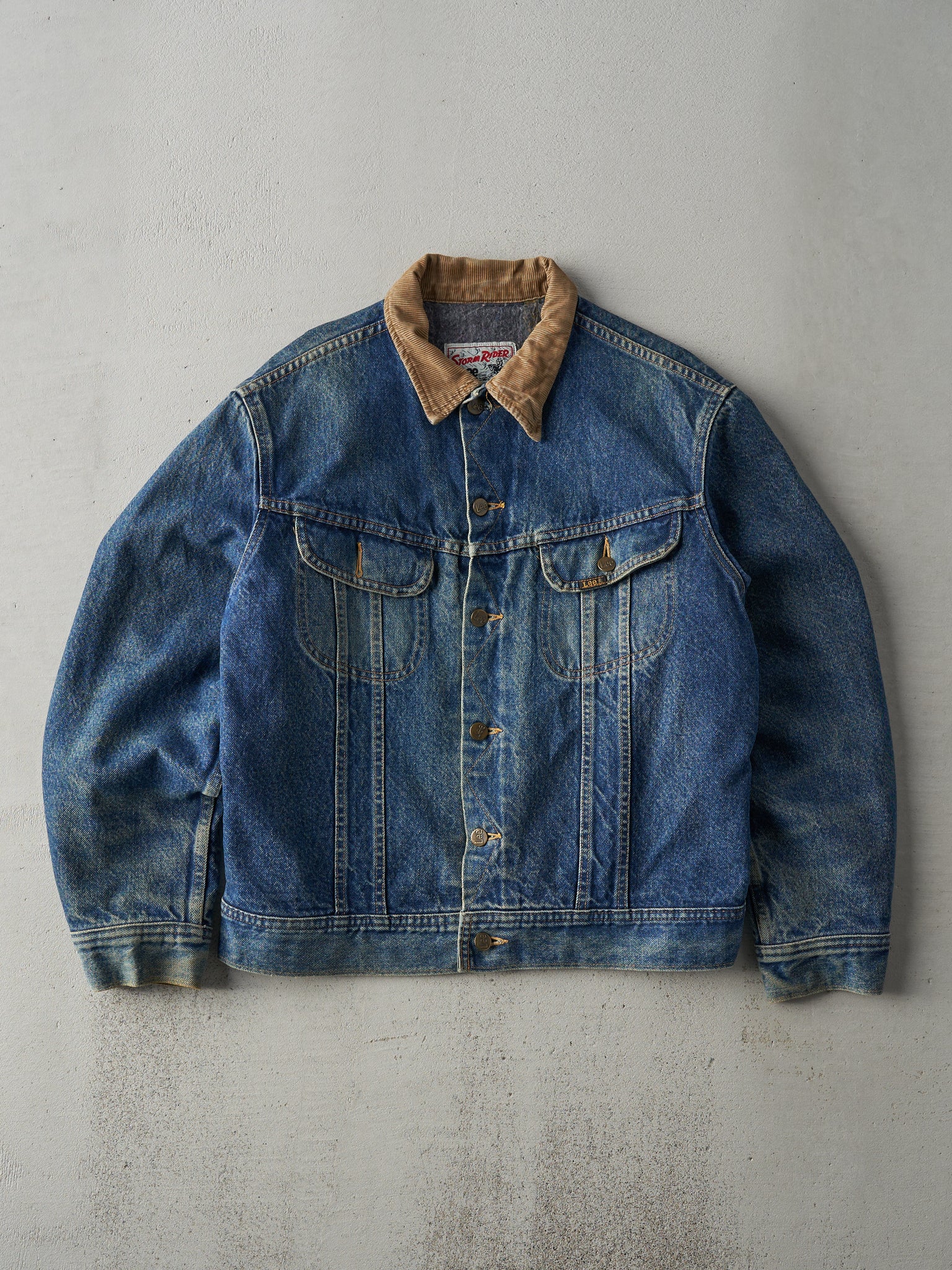 Vintage 70s Mid Wash Lee Storm Rider Blanket Lined Denim Jacket (M)