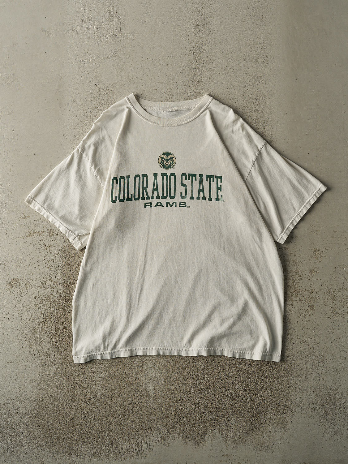 Vintage 90s White Colorado State Rams Tee (L/XL)