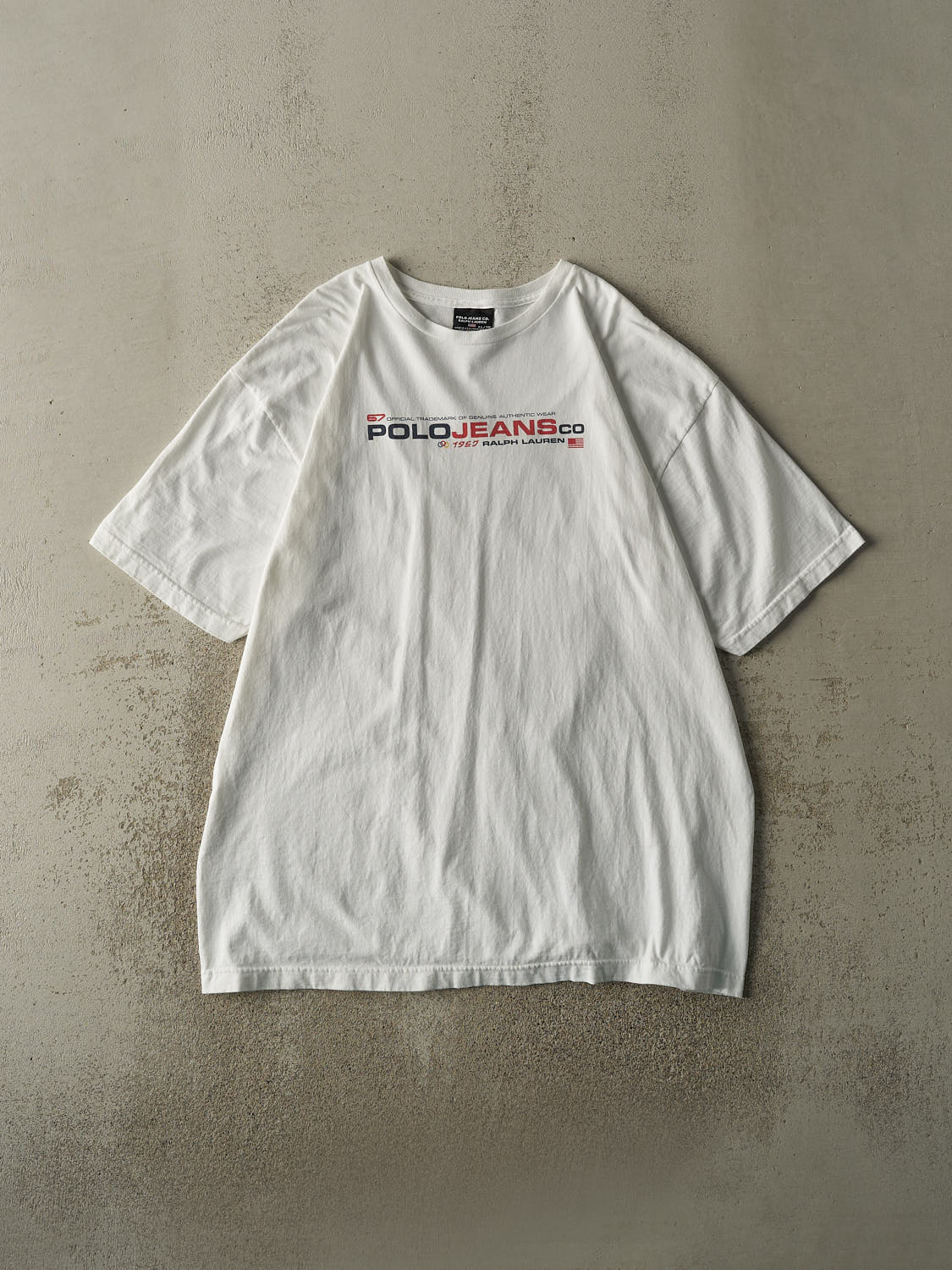 Vintage 90s White Polo Jeans Co Ralph Lauren Tee (XL/XXL)