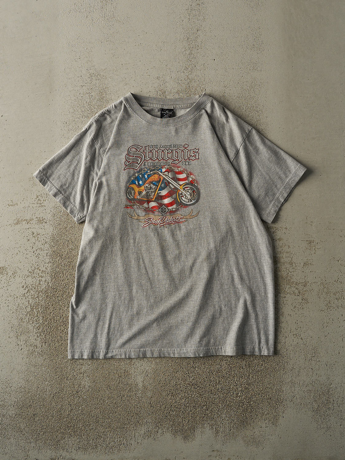 Vintage 06' Grey Sturgis Motorcycle Rally Tee (L/XL)