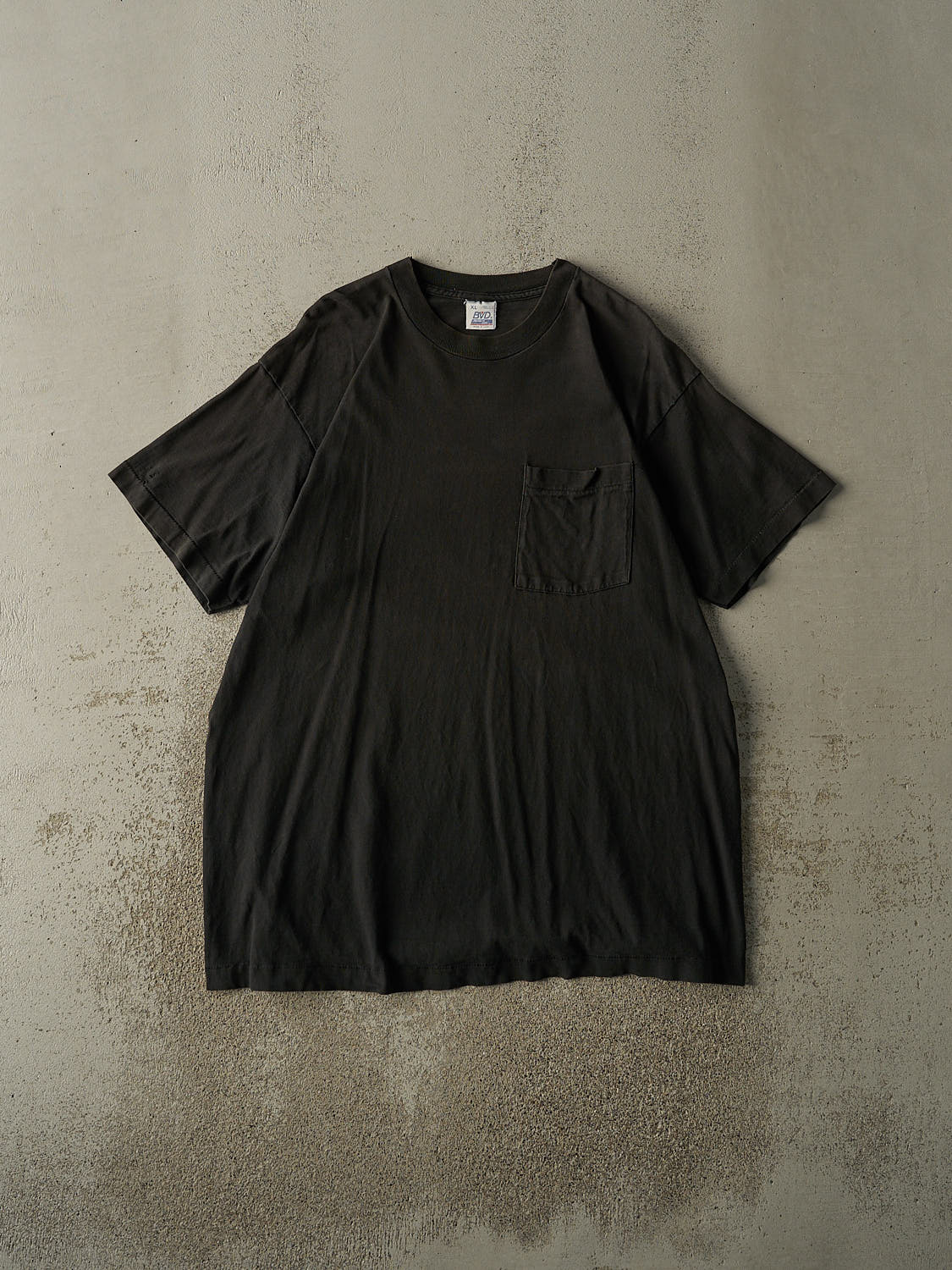 Vintage 90s Black Blank Single Stitch Pocket Tee (XL/XXL)