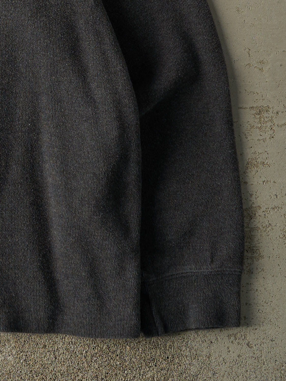 Vintage Y2K Charcoal Grey Polo Ralph Lauren Knit Quarter Zip (XL)