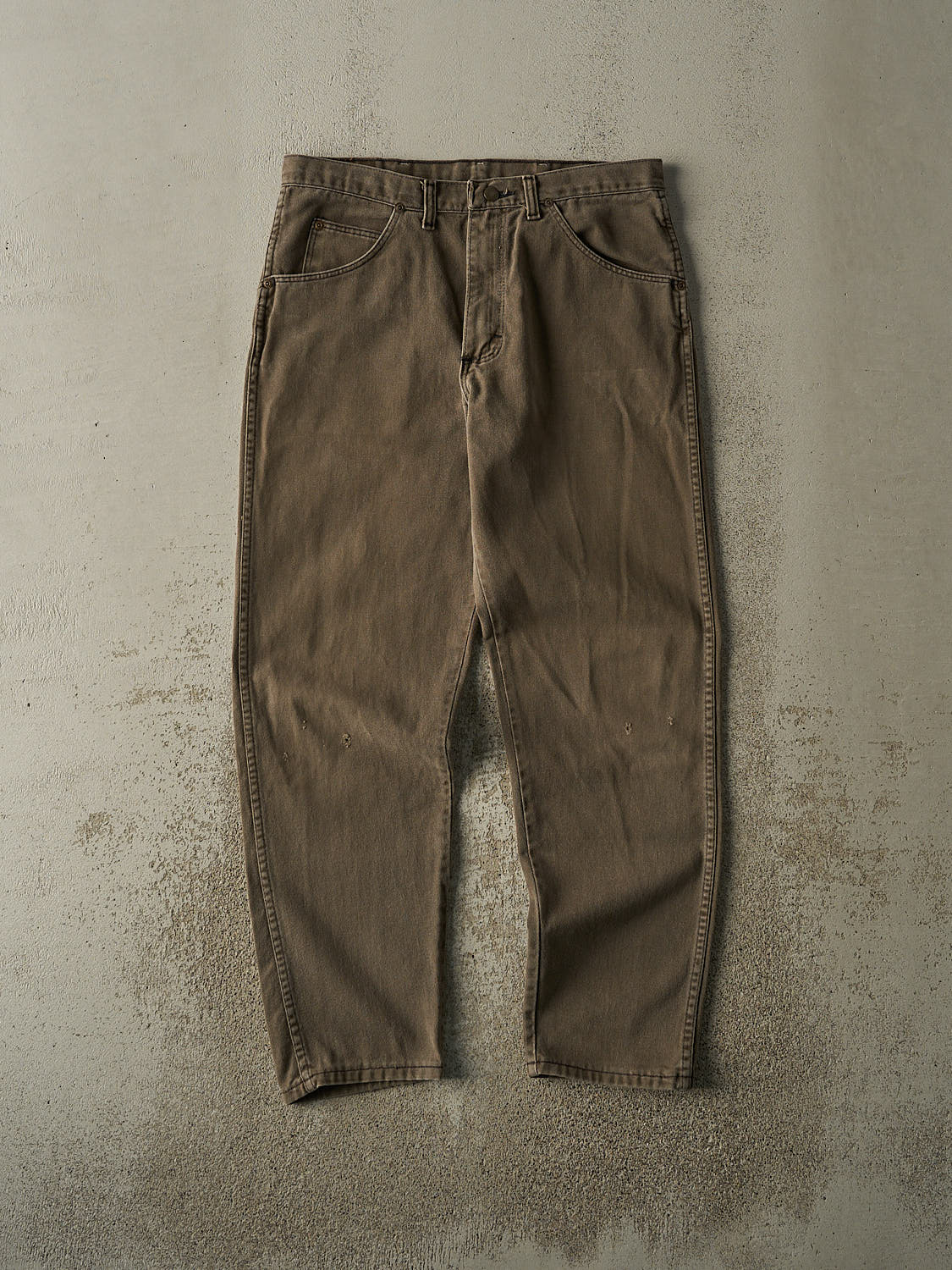Vintage 90s Washed Brown Wrangler Denim Pants (32.5x29.5)