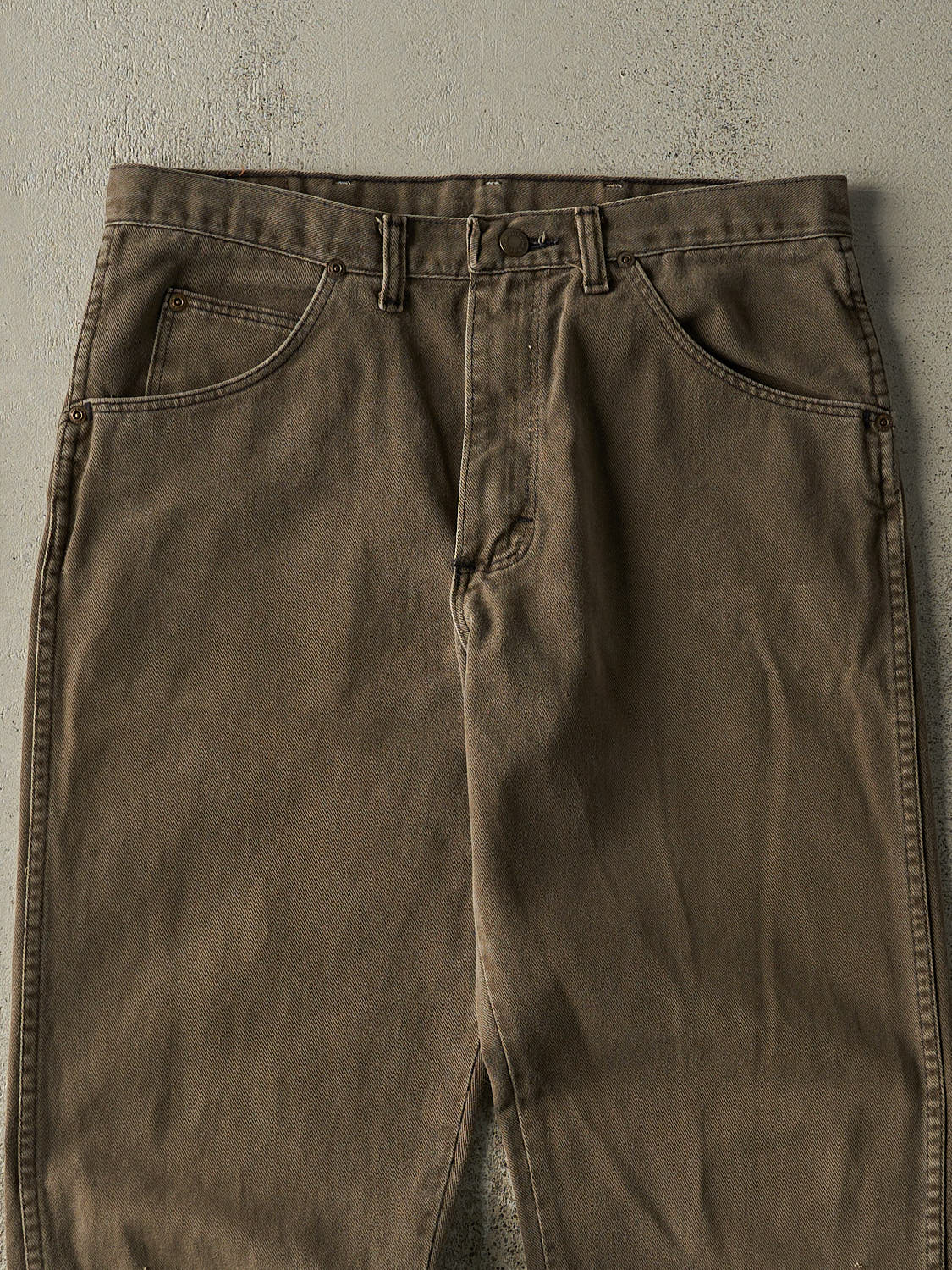Vintage 90s Washed Brown Wrangler Denim Pants (32.5x29.5)