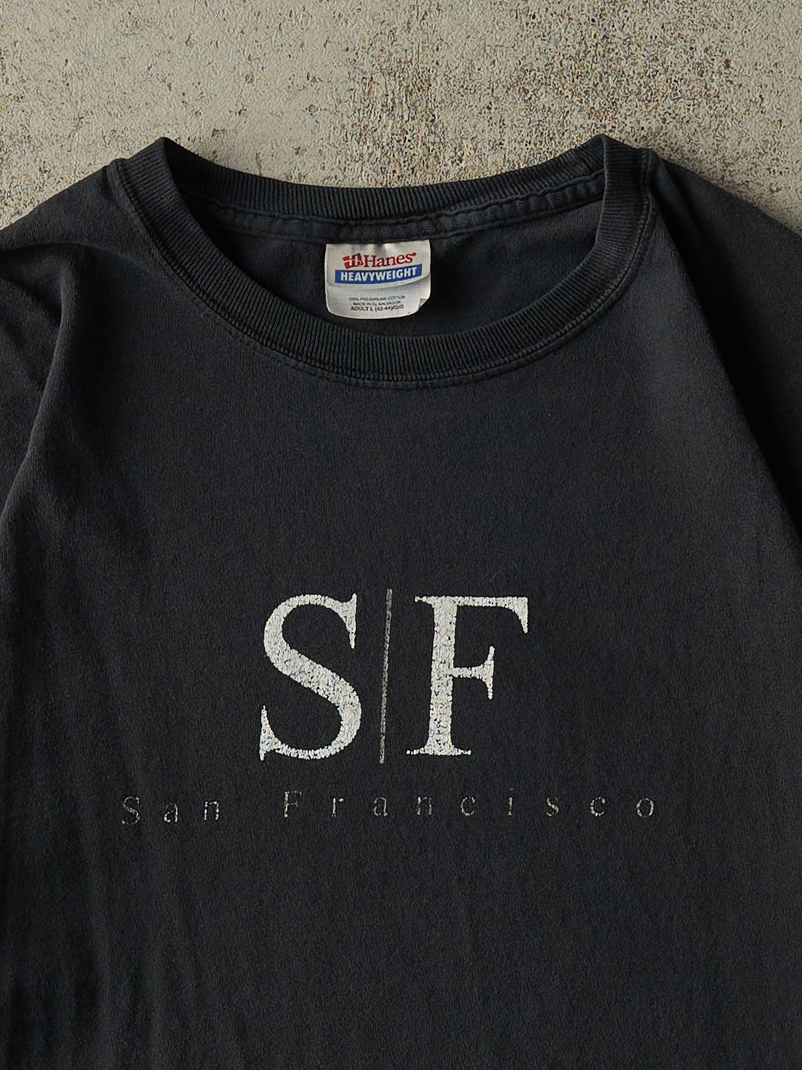 Vintage Y2K Faded Black San Francisco Tee (M)