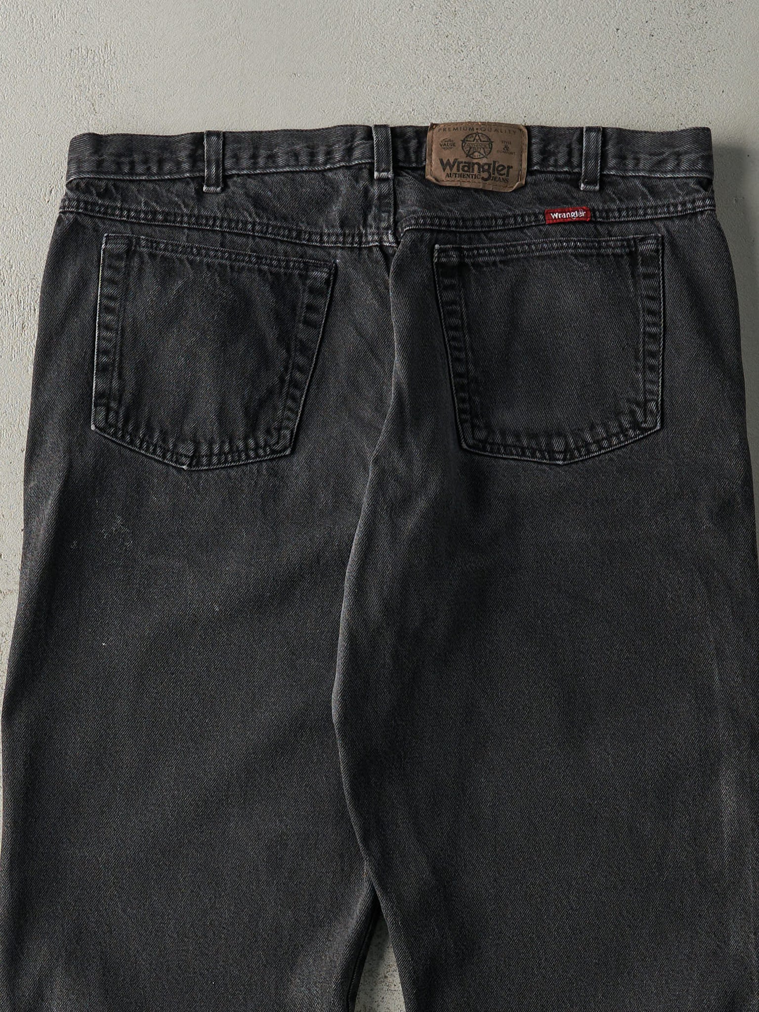 Vintage 90s Faded Black Wrangler Denim Pants (37x29)