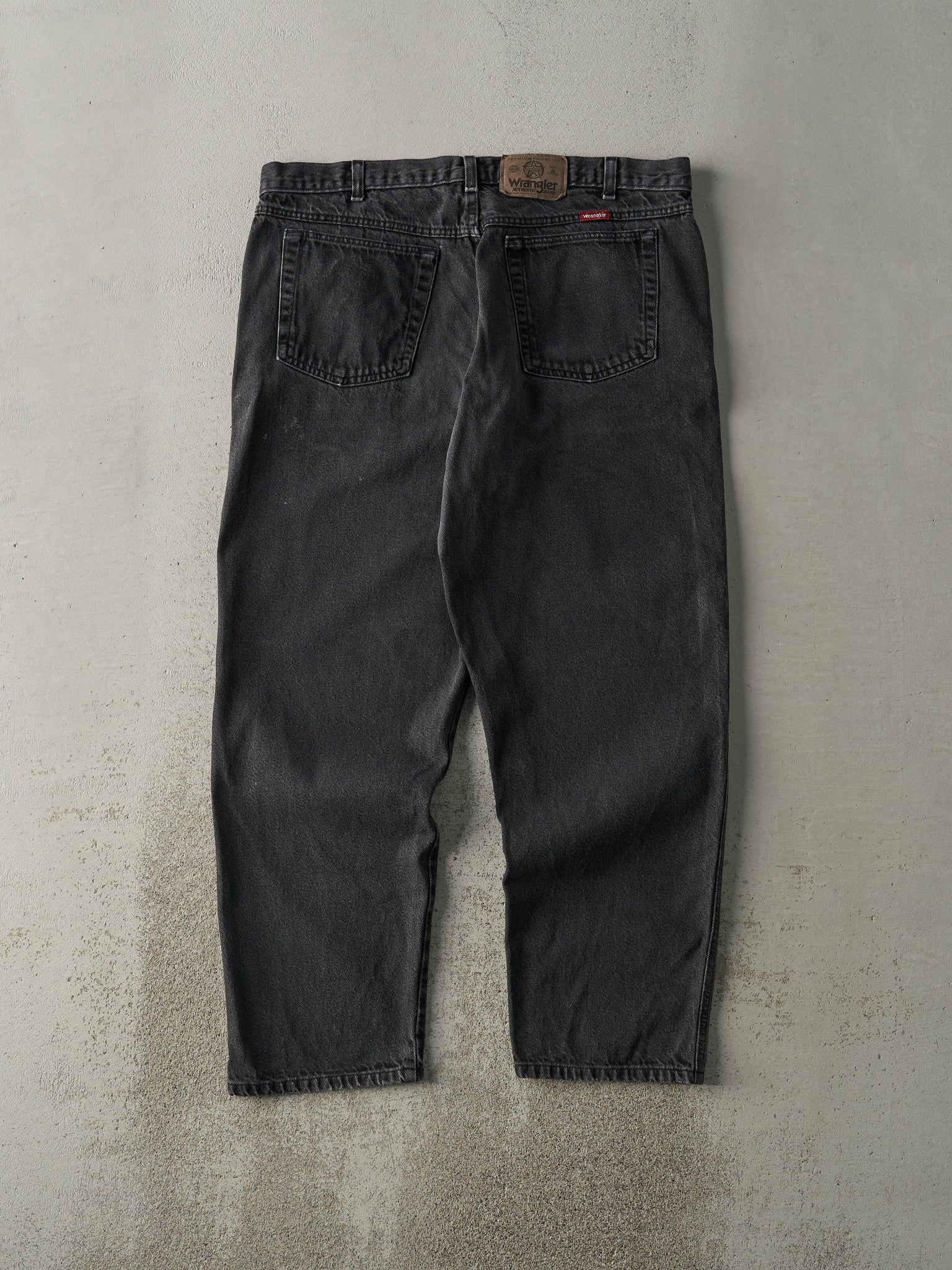 Vintage 90s Faded Black Wrangler Denim Pants (37x29)