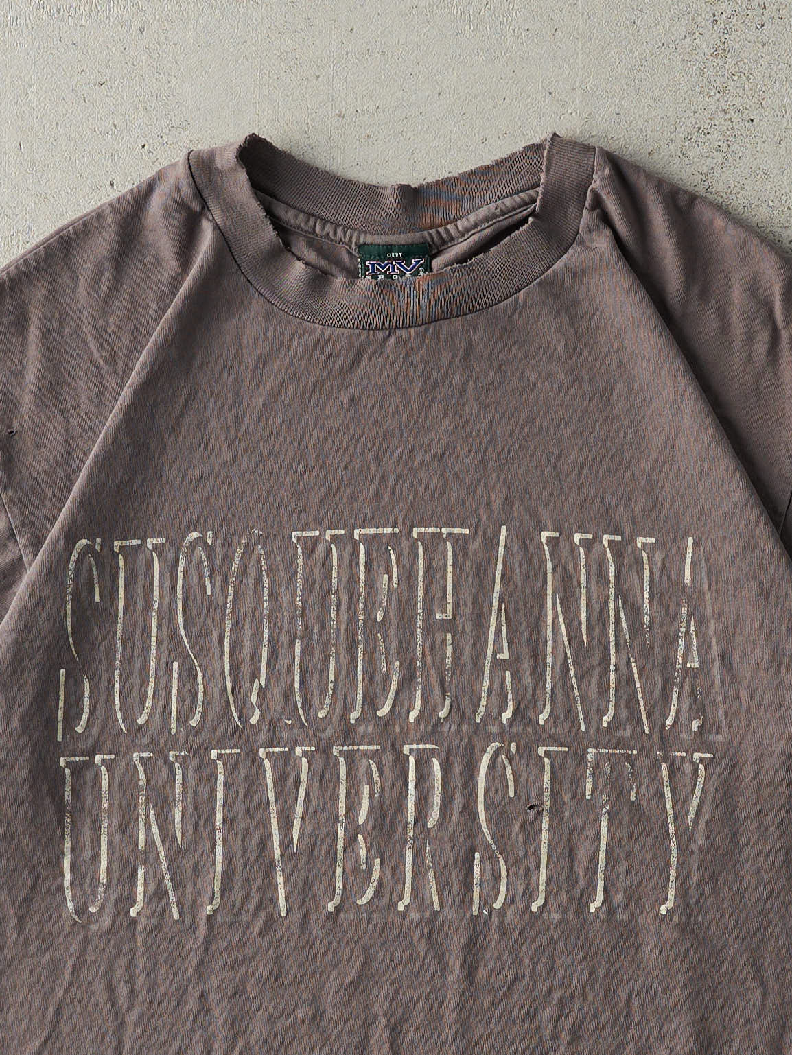 Vintage 90s Grey Susquehanna University Single Stitch Tee (M)