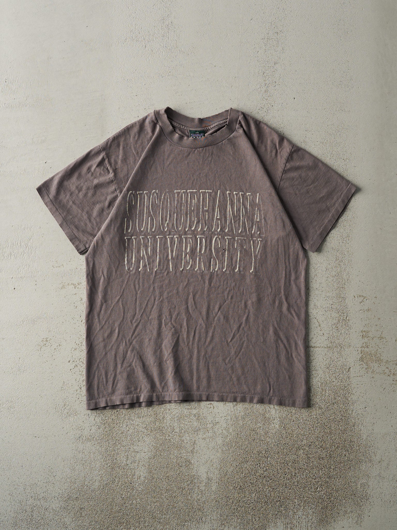 Vintage 90s Grey Susquehanna University Single Stitch Tee (M)