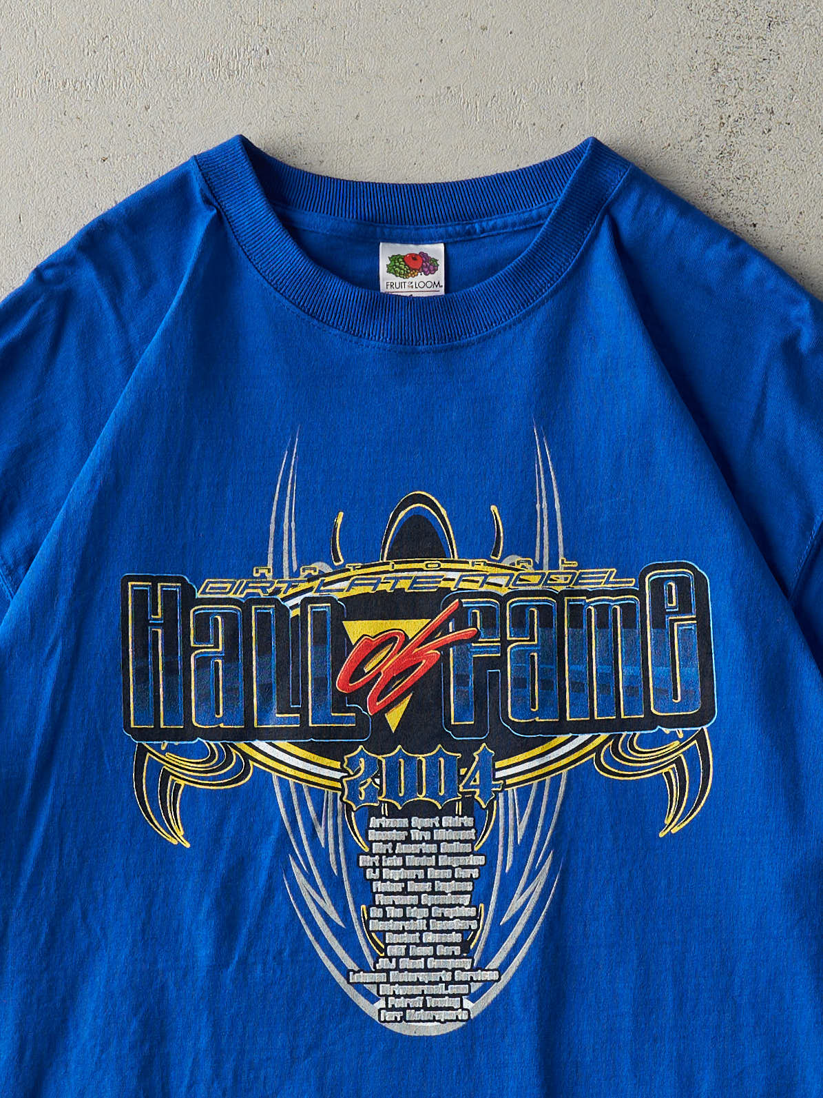 Vintage 04' Blue National Dirt Late Model Hall of Fame Tee (L)