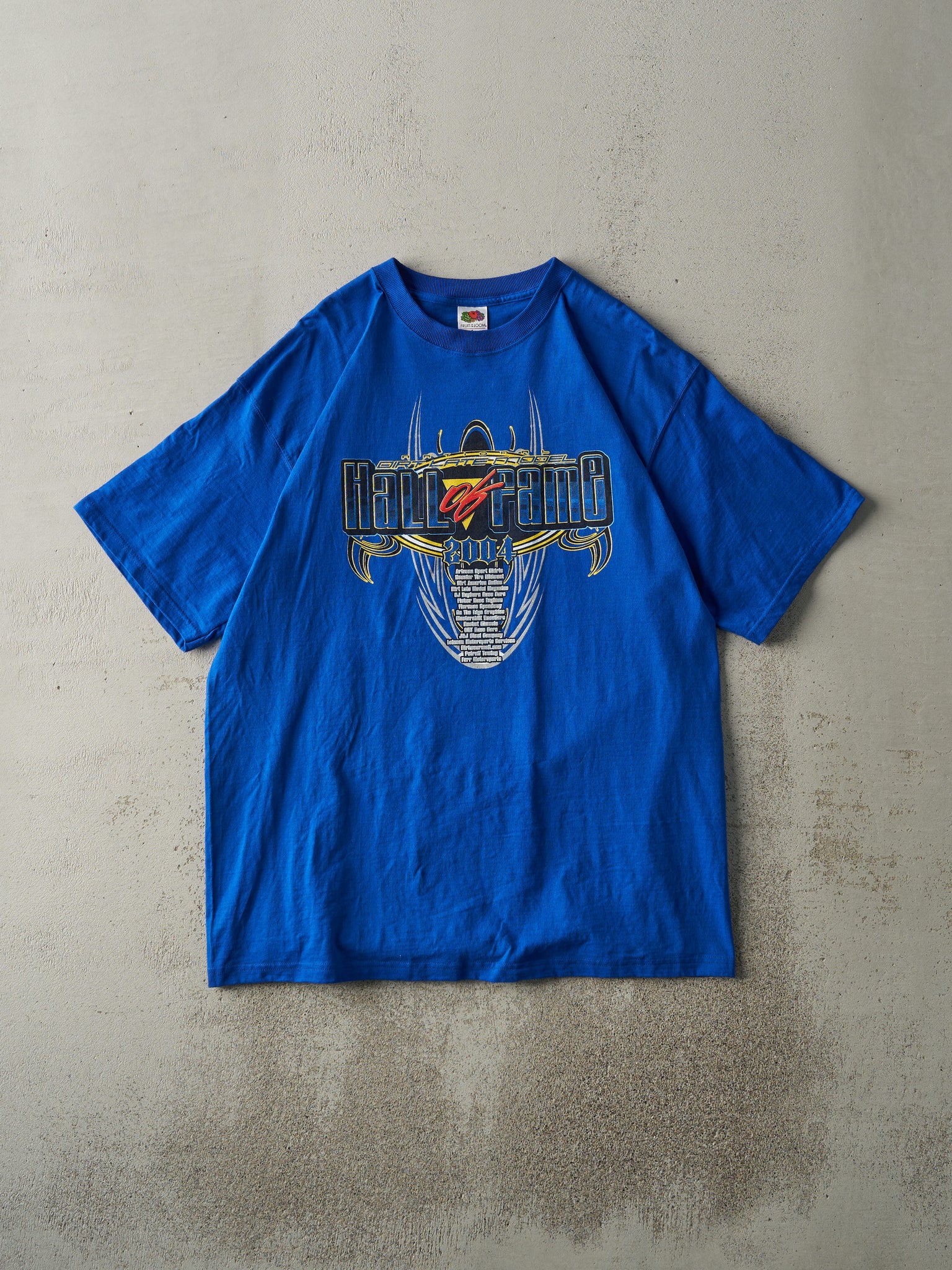 Vintage 04' Blue National Dirt Late Model Hall of Fame Tee (L)