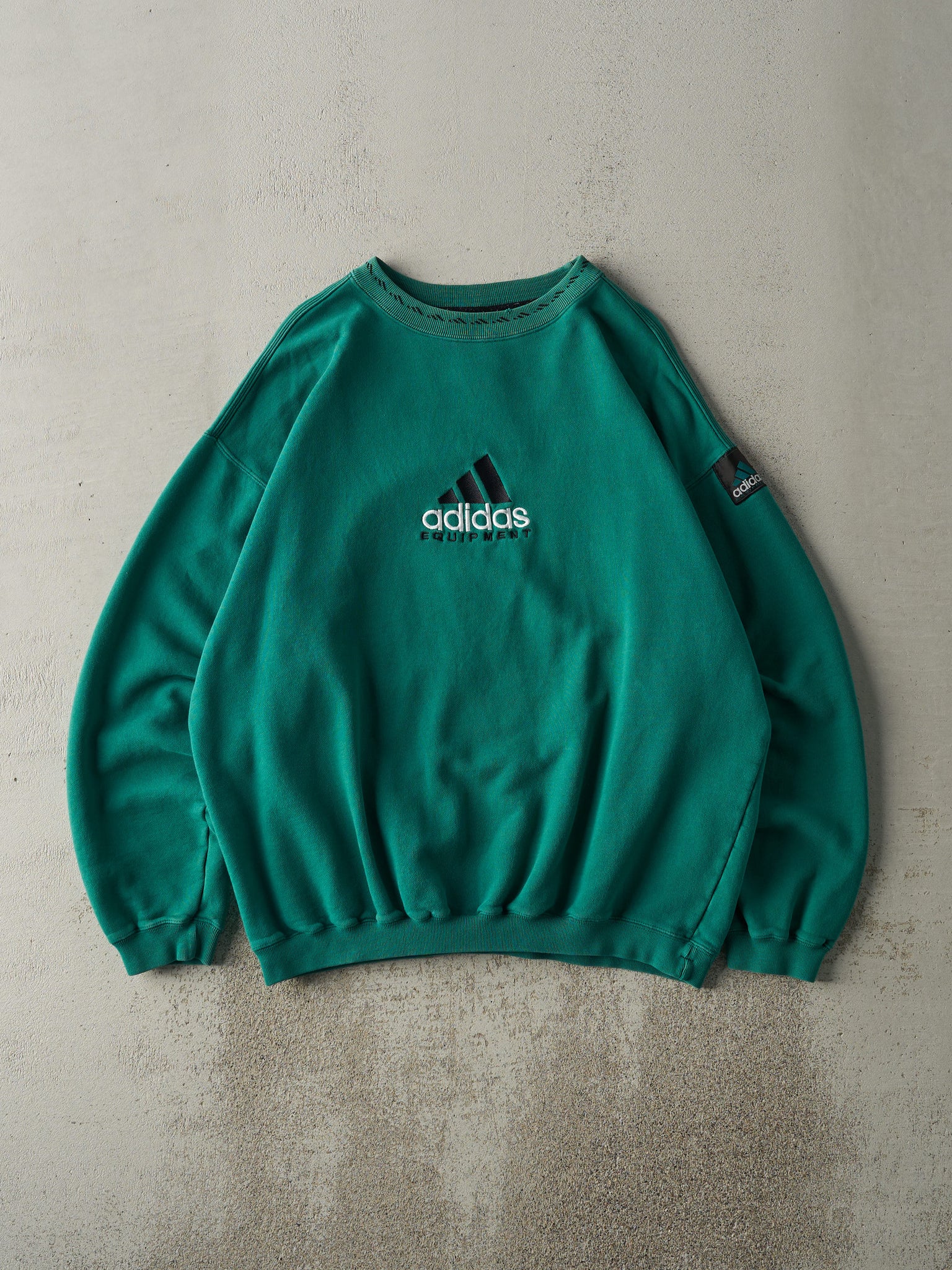 Vintage 90s Green Adidas Equipment Crewneck (L/XL)