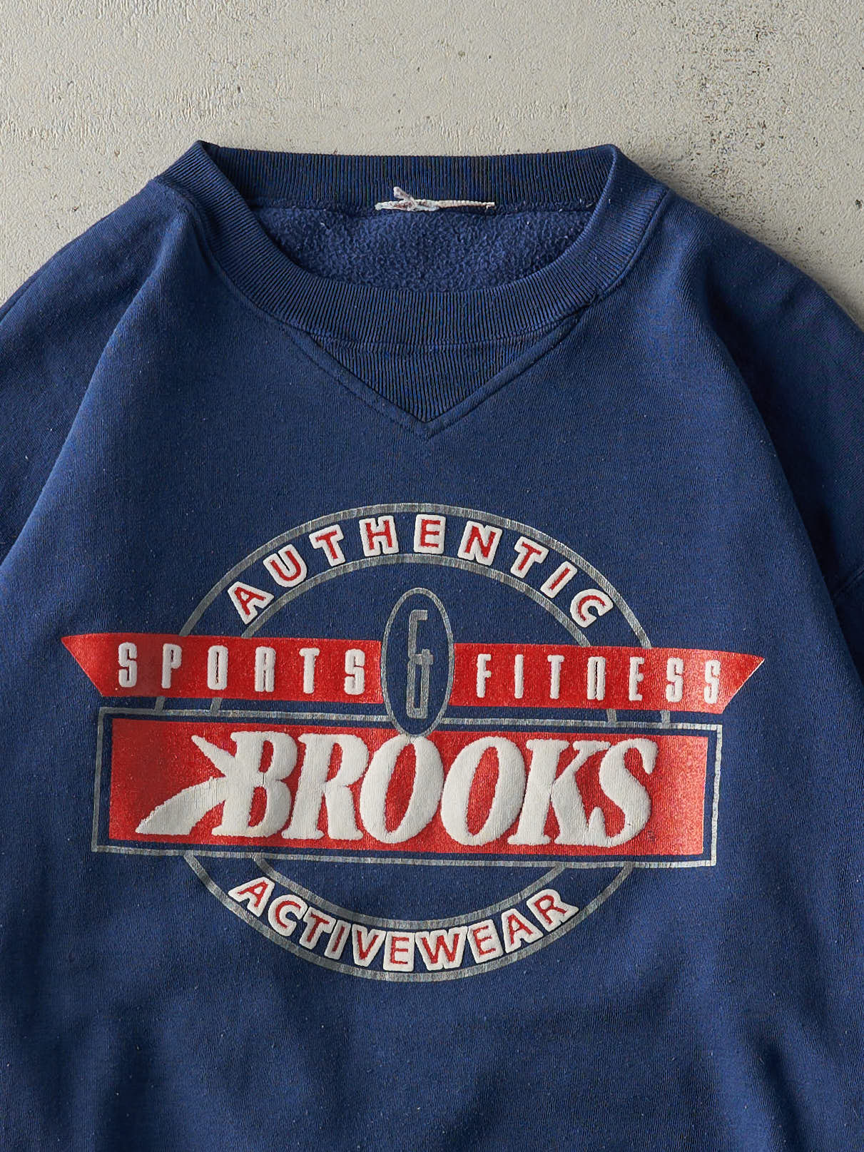 Vintage 90s Navy Blue Brooks Activewear Crewneck (L)