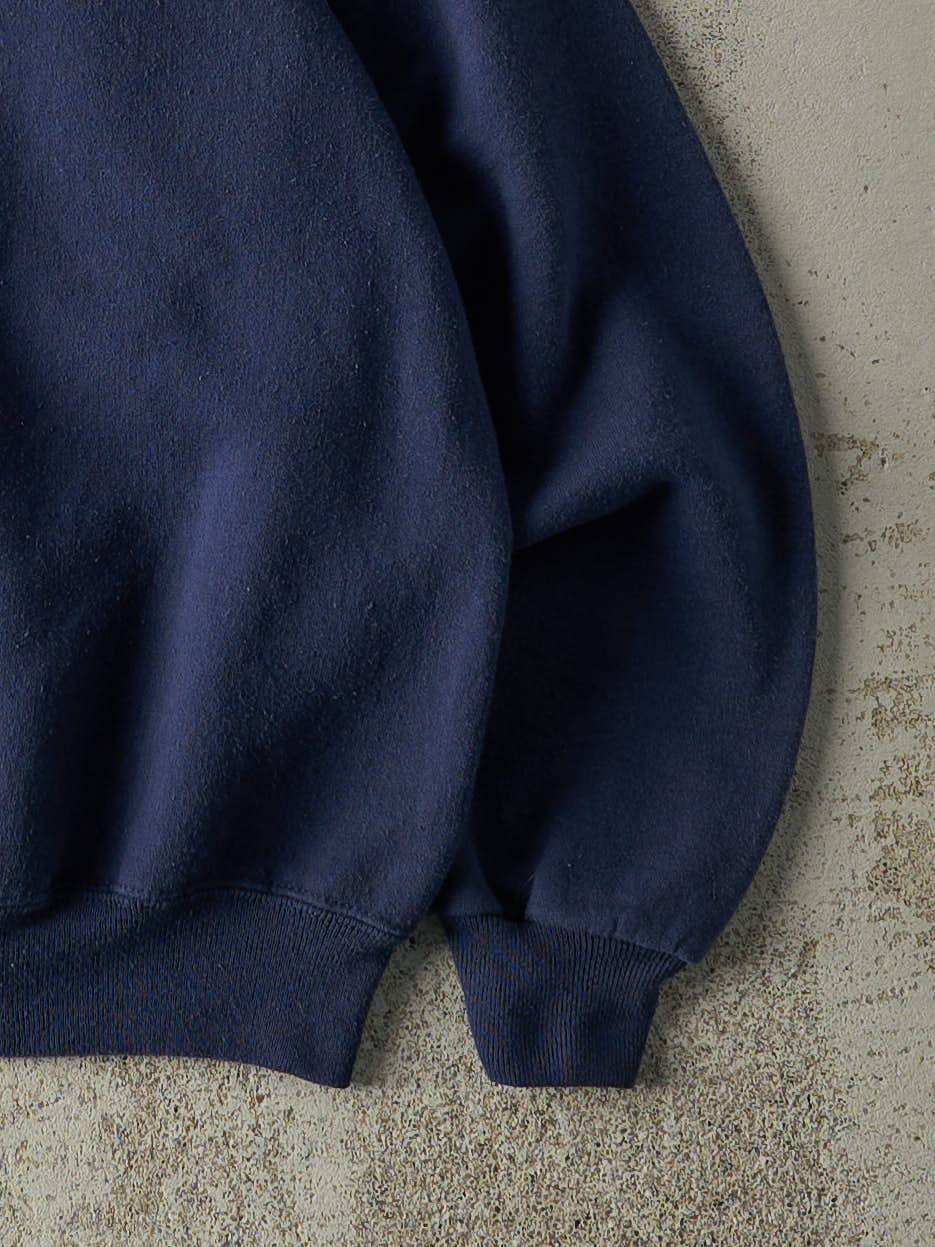 Vintage 80s Navy Blue Blank Crewneck (L)