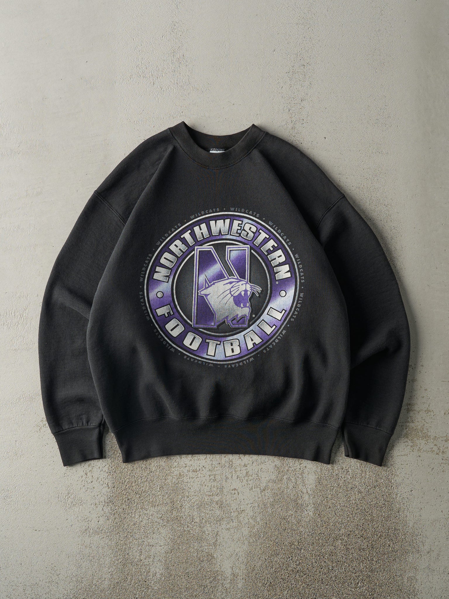 Vintage 90s Black North Western Football Crewneck (M/L)