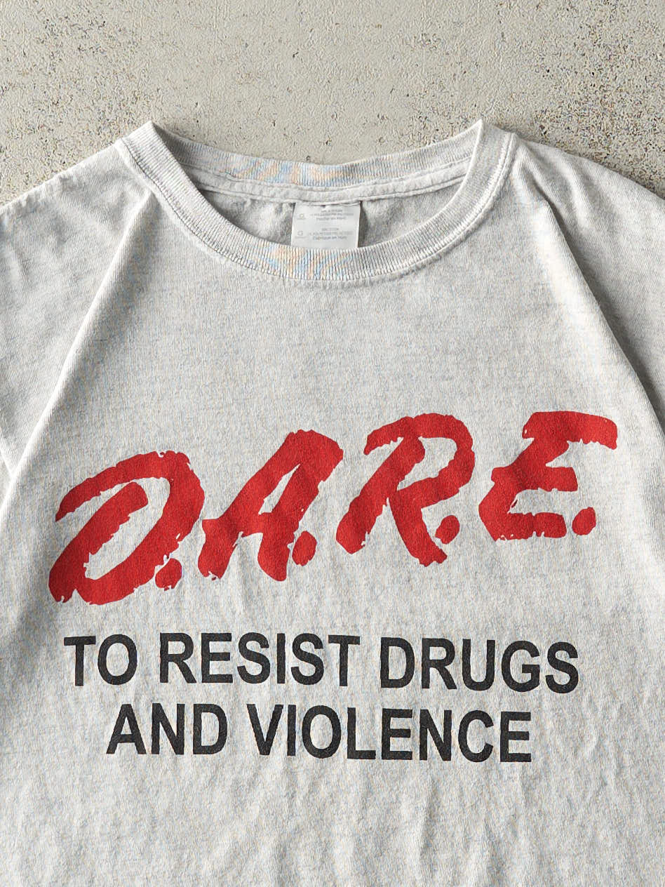 Vintage Y2K Heather Grey Dare Tee (XS/S)